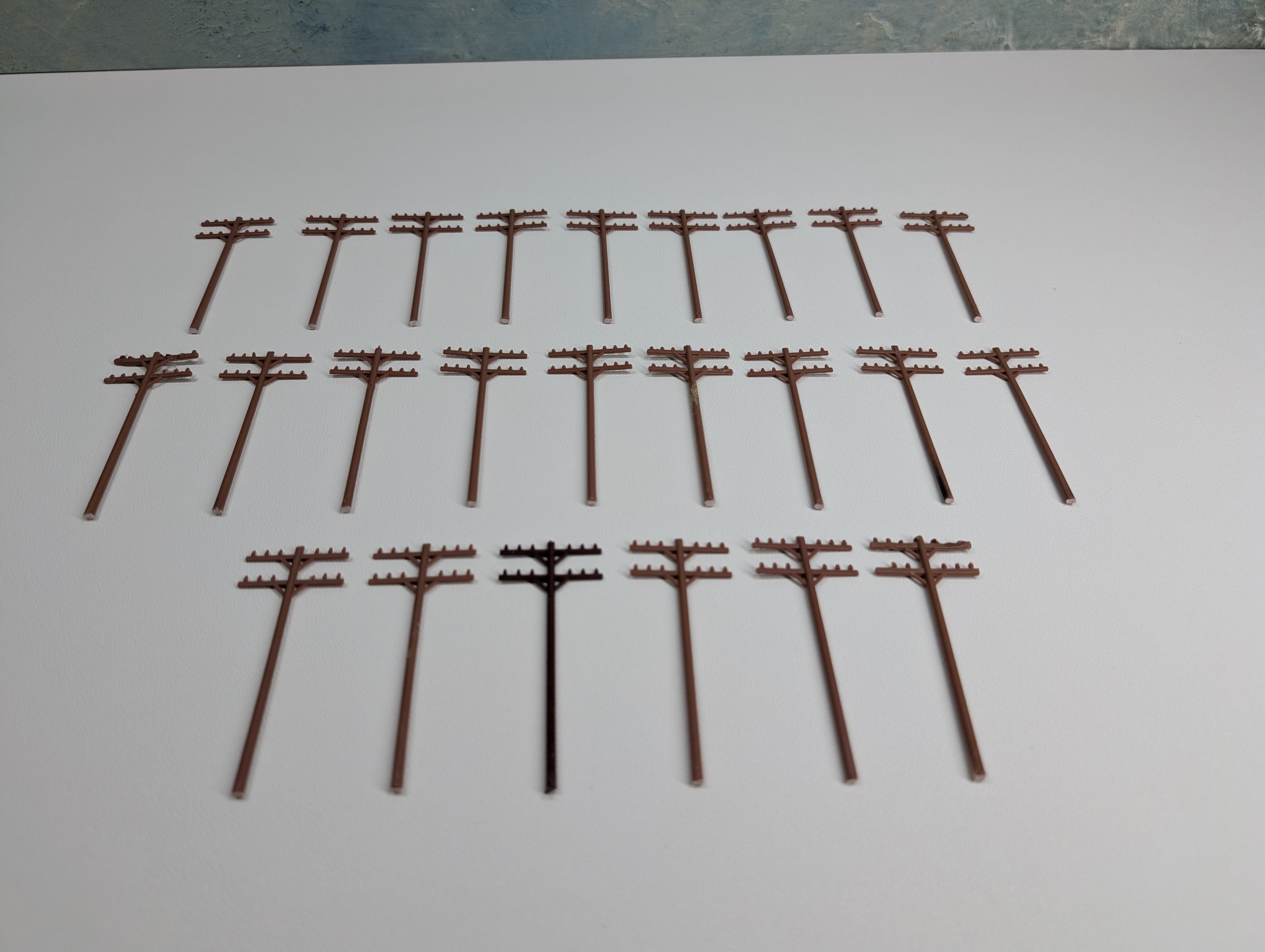USED HO Scale Telephone Poles (24 pcs)