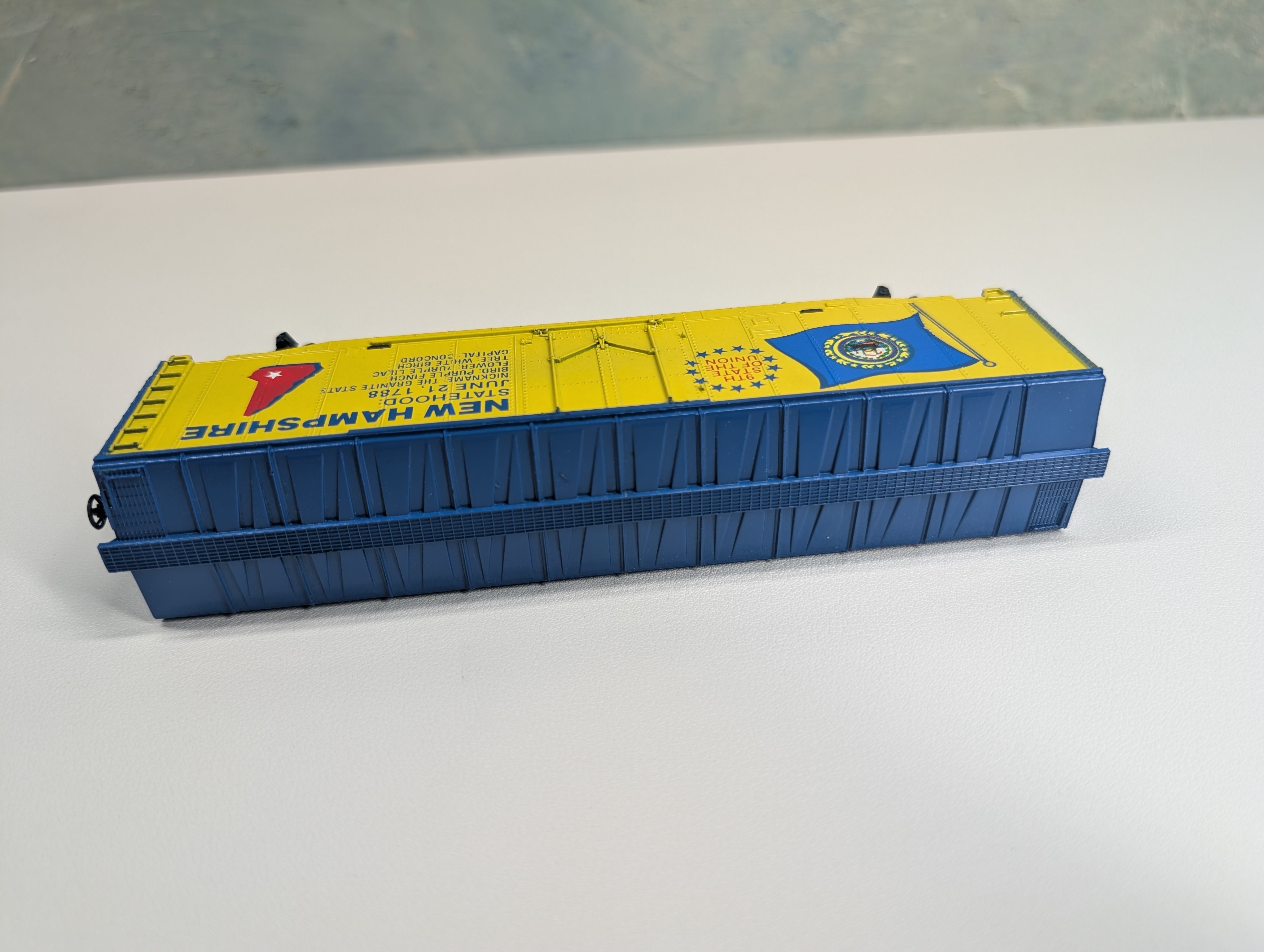 USED Tyco HO Scale 50' Box Car New Hampshire State Car