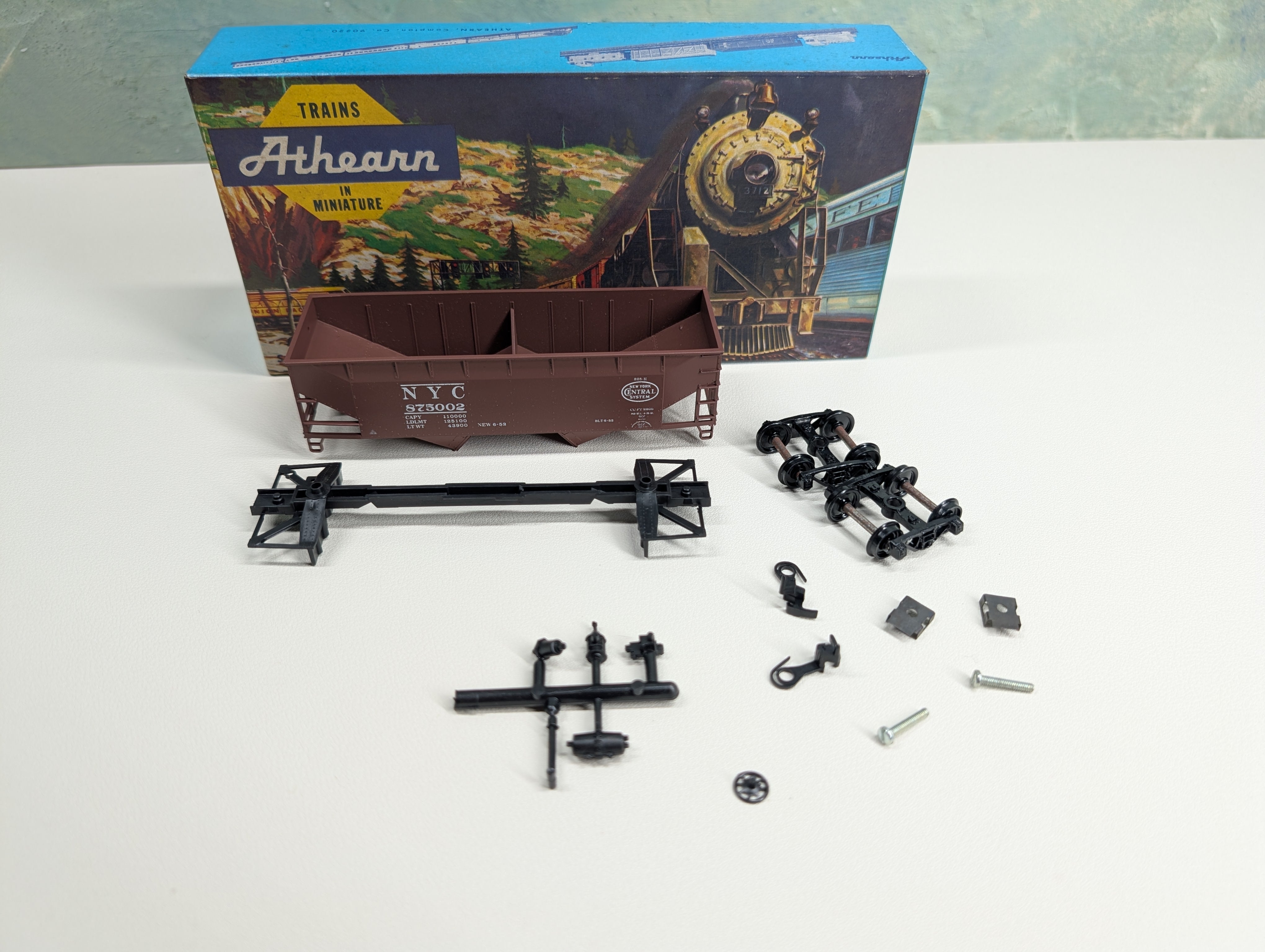 USED Athearn HO Scale 2 Bay Hopper New York Central NYC #875002