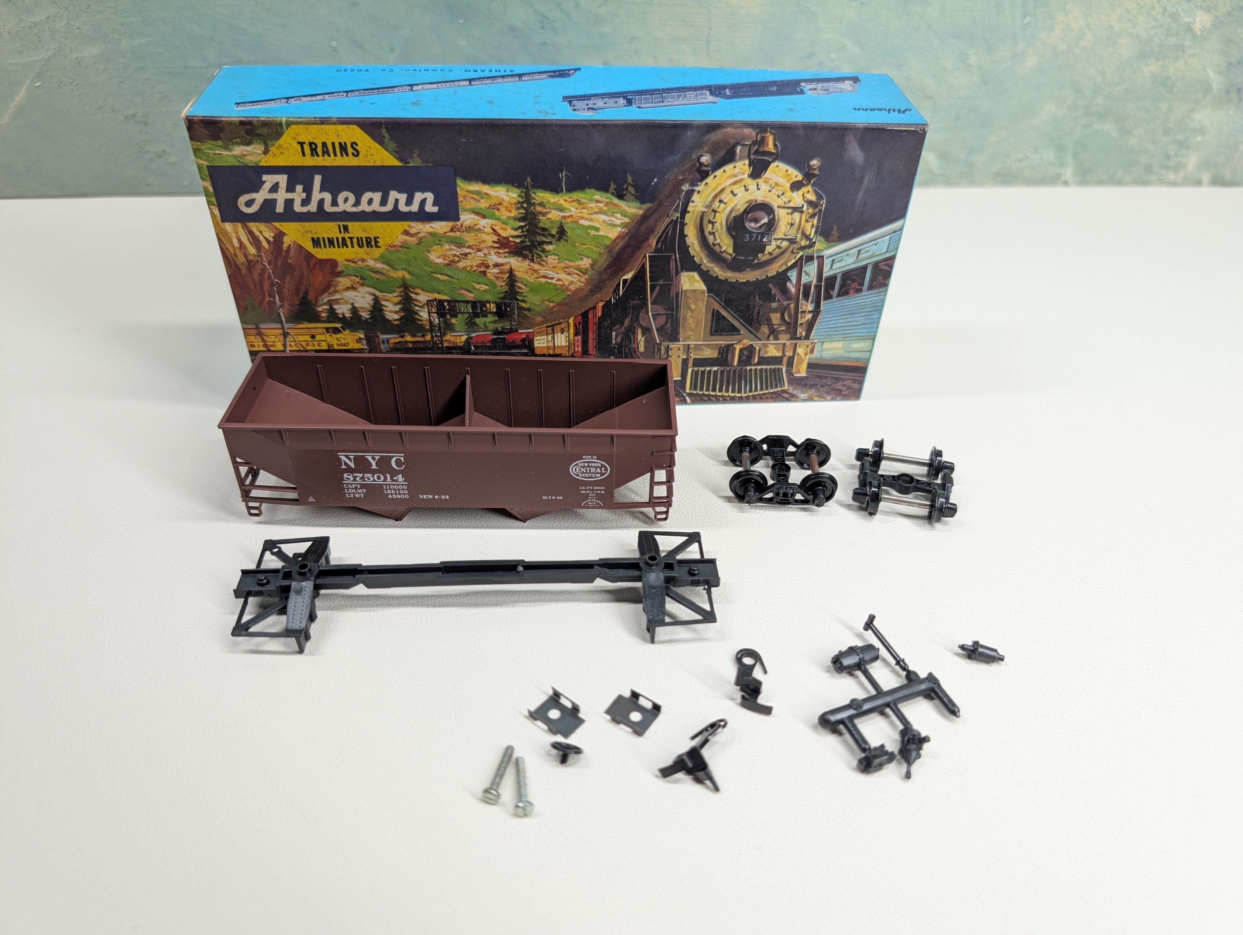 USED Athearn HO Scale 2 Bay Hopper New York Central NYC #875014