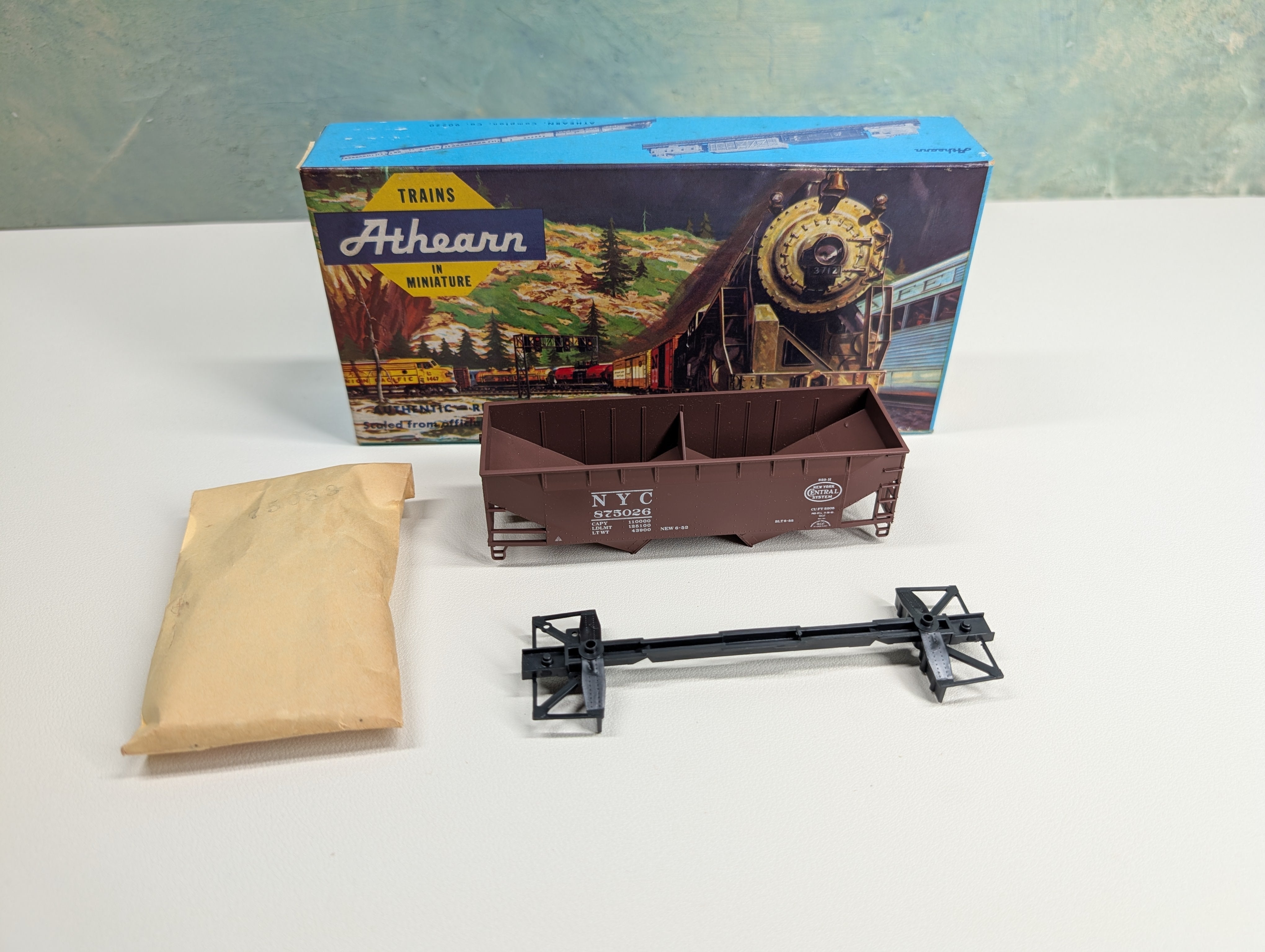 USED Athearn HO Scale 2 Bay Hopper New York Central NYC #875026