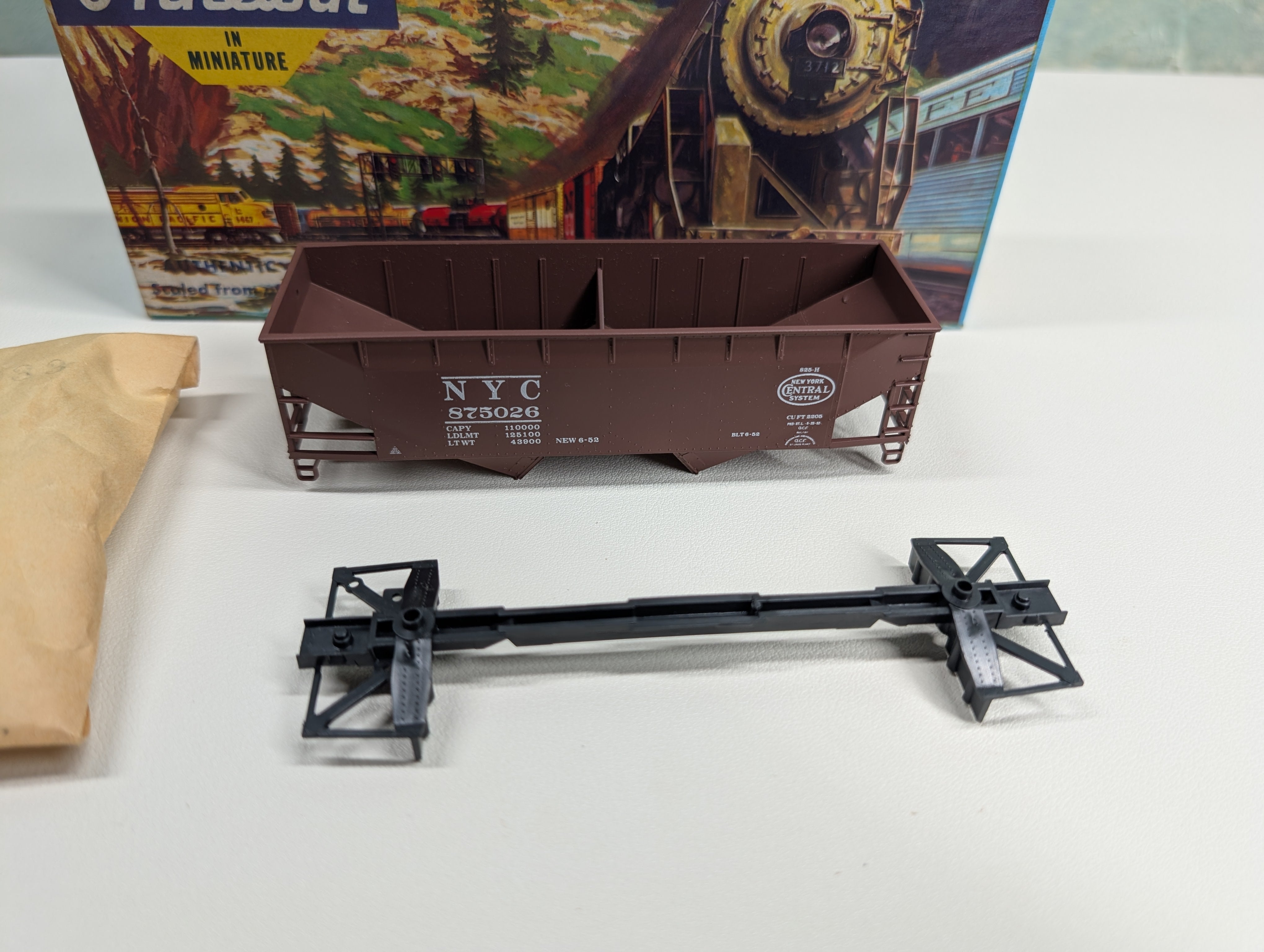 USED Athearn HO Scale 2 Bay Hopper New York Central NYC #875026
