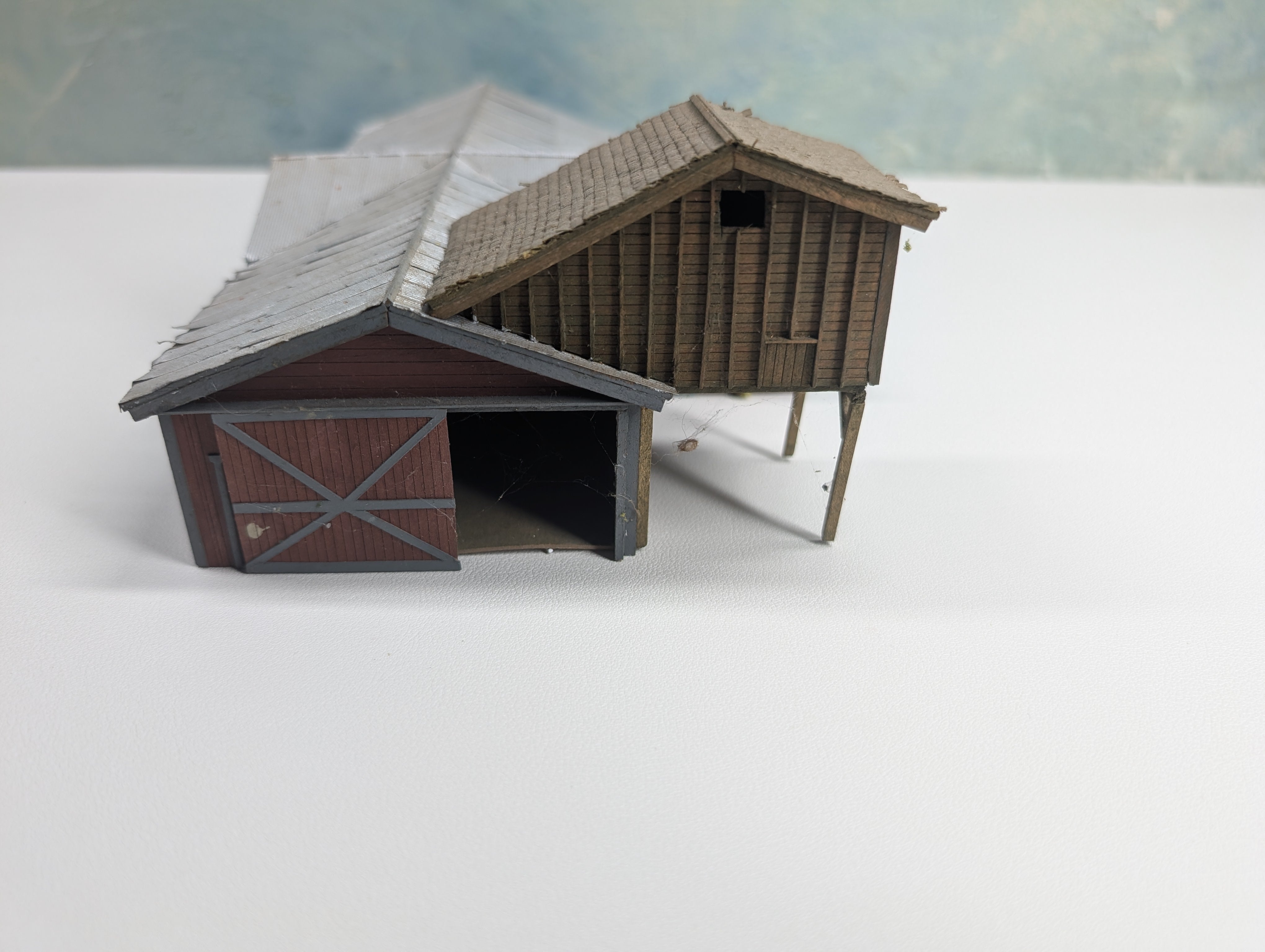 USED HO Scale Lot of Scratch Built Buildings, Barn, Tower, Scratch Built Structures
