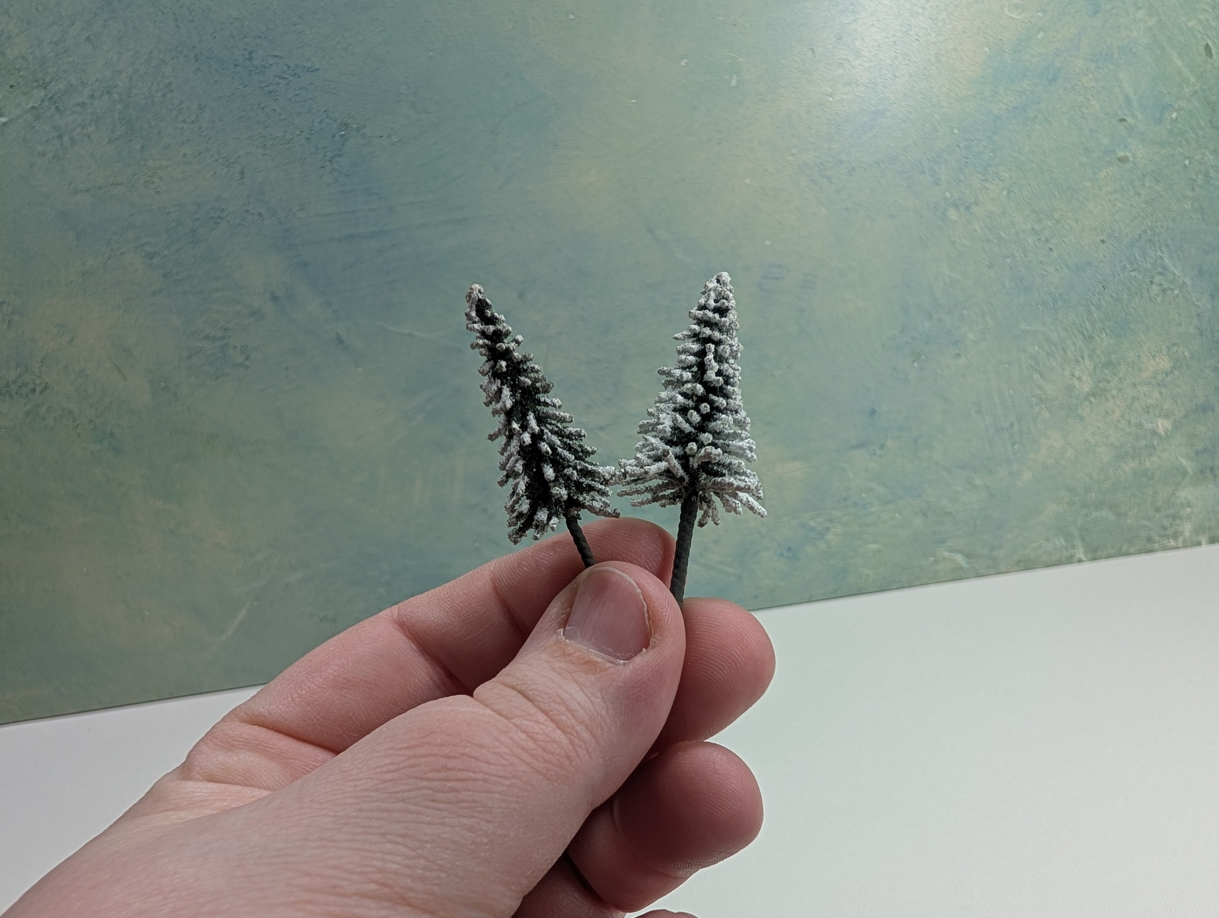 USED MULTI Scale Snow Covered Pine Trees, Various Sizes