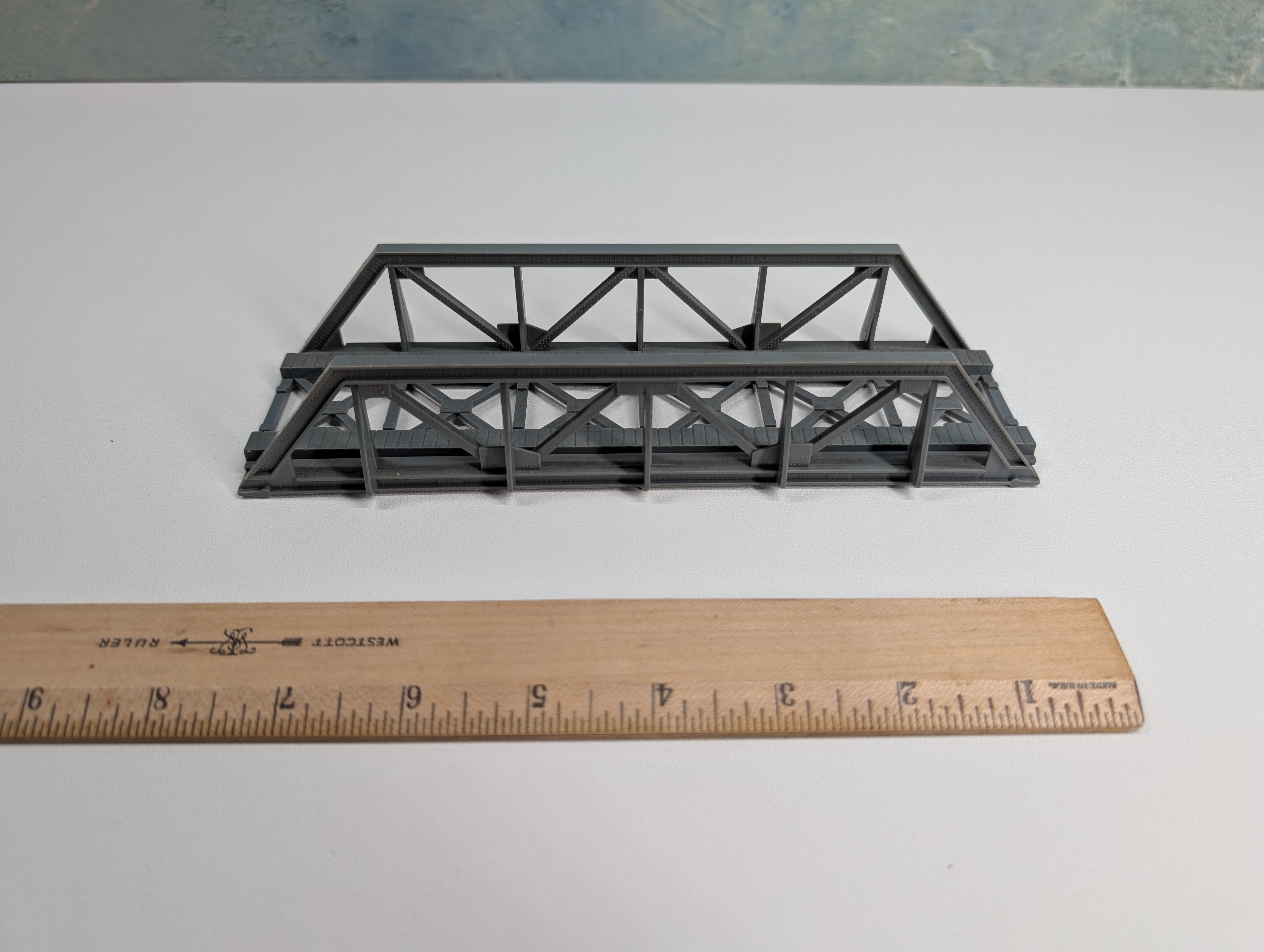 USED Tyco HO Scale Gray Truss Bridge