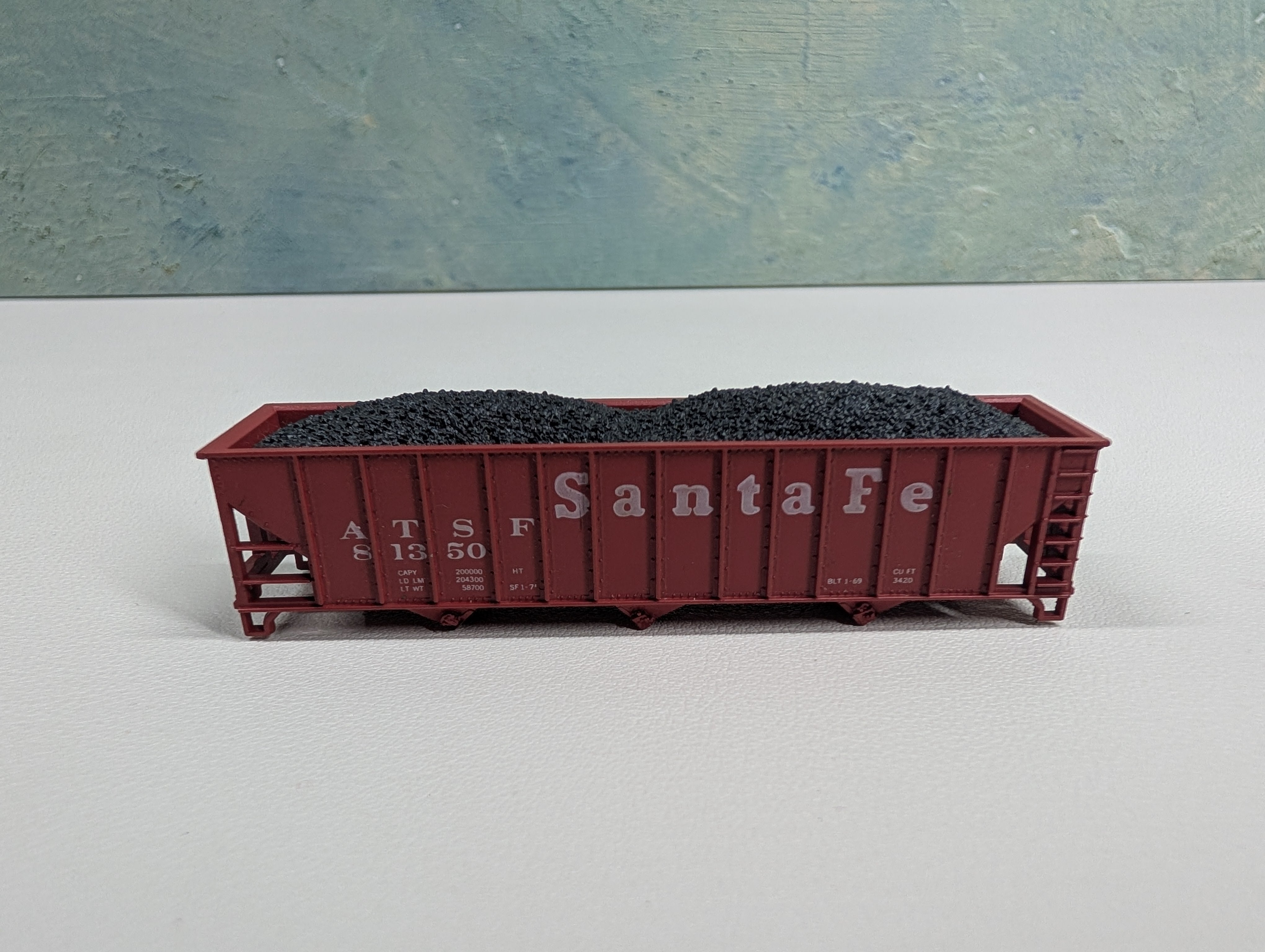 USED Atlas N Scale Coal Hopper Santa Fe ATSF #81350 No Trucks/Couplers