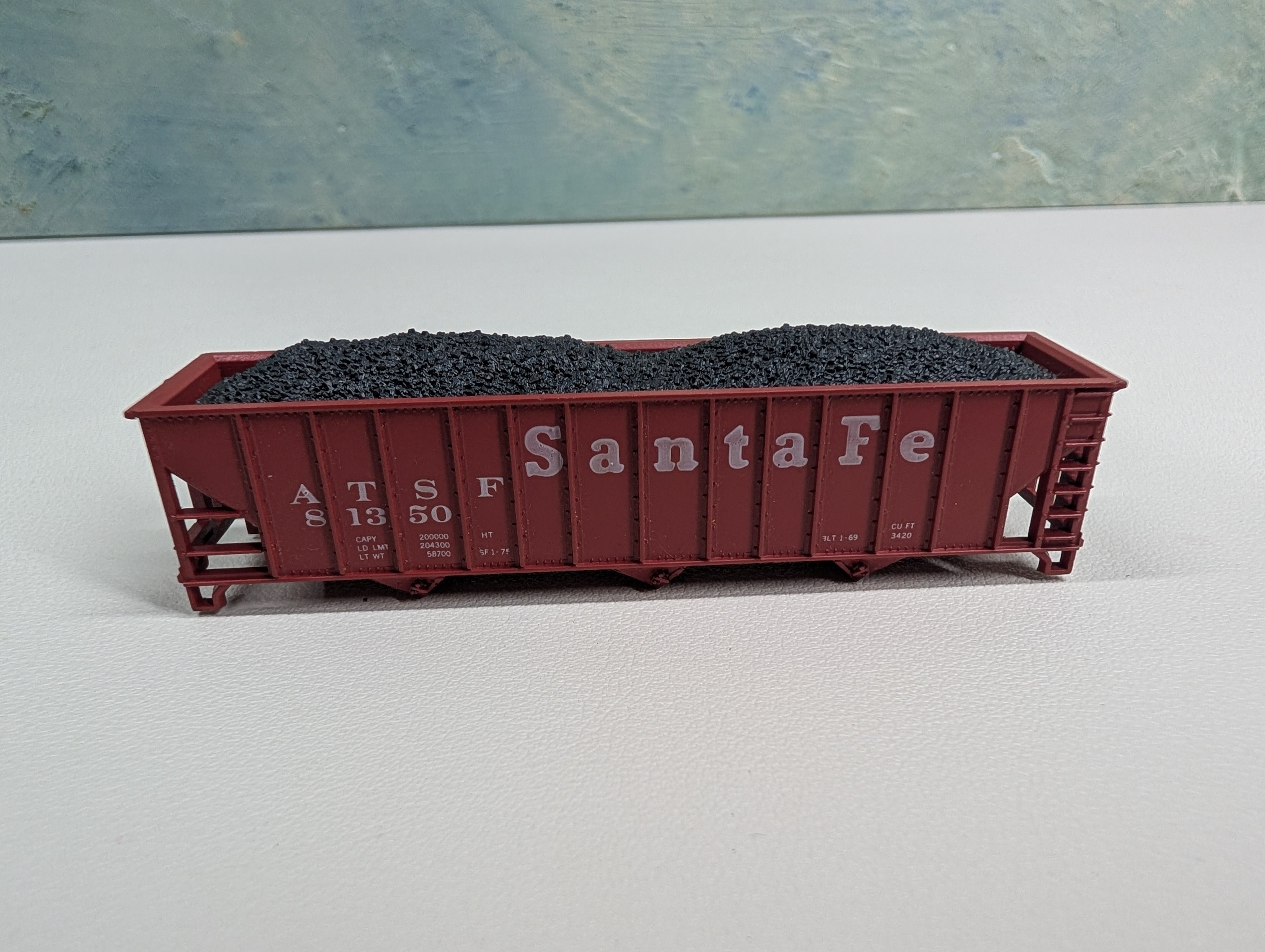 USED Atlas N Scale Coal Hopper Santa Fe ATSF #81350 No Trucks/Couplers