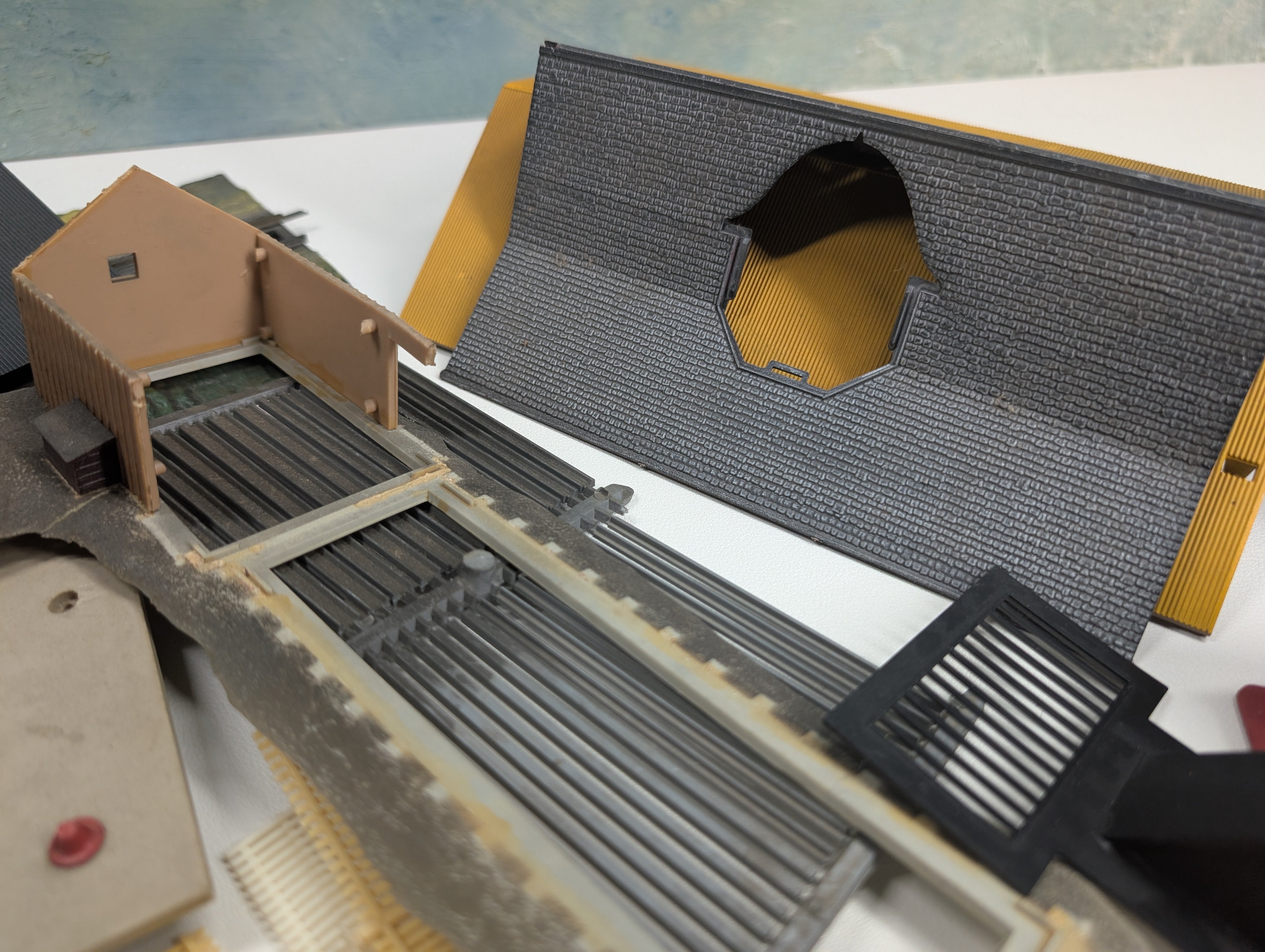 USED HO Scale Lot of Various Building Parts / Pieces, Scratch Building Parts