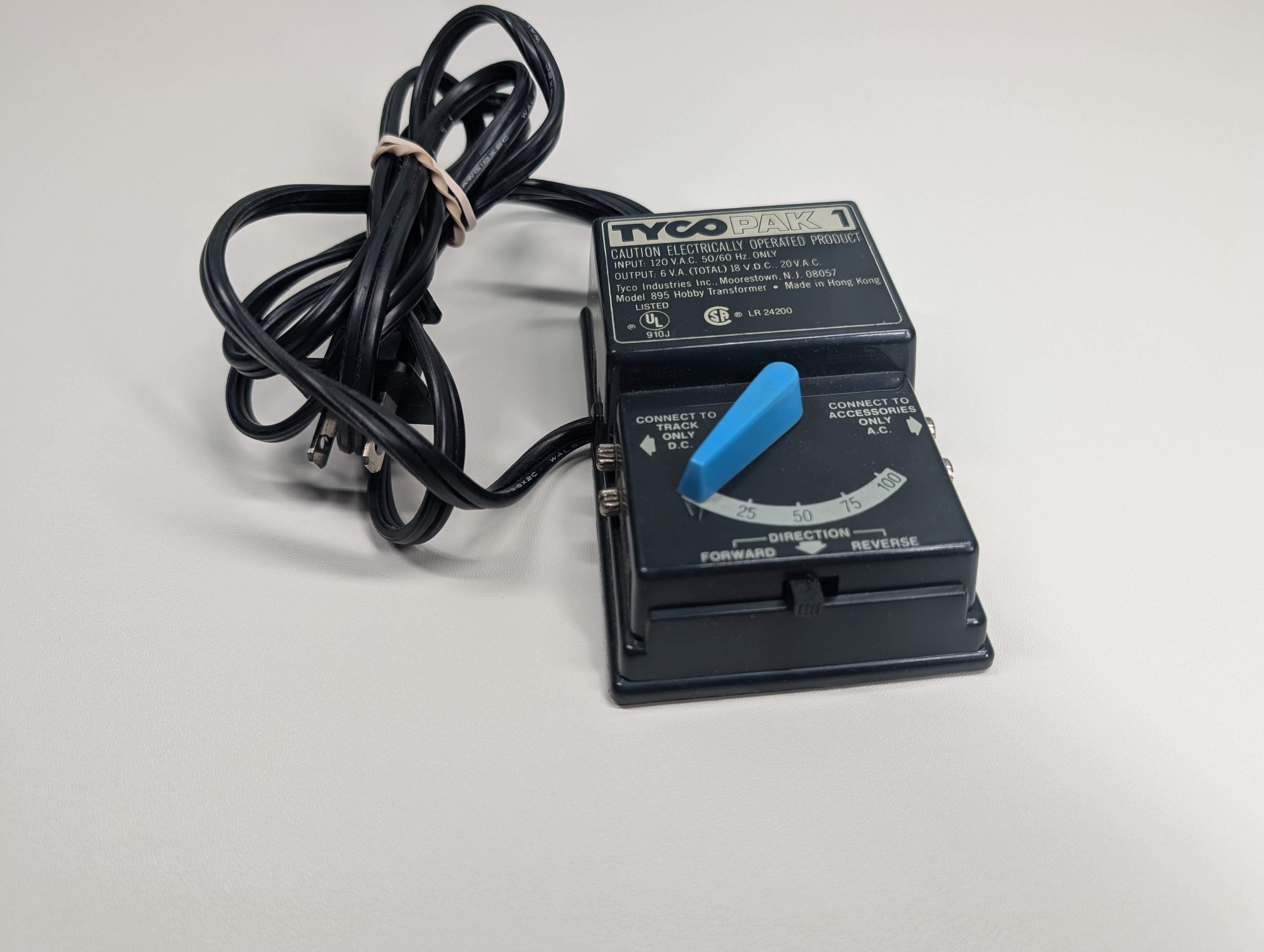 USED Tyco HO Scale Model Train Power Pack, Transformer Pak 1 Tested