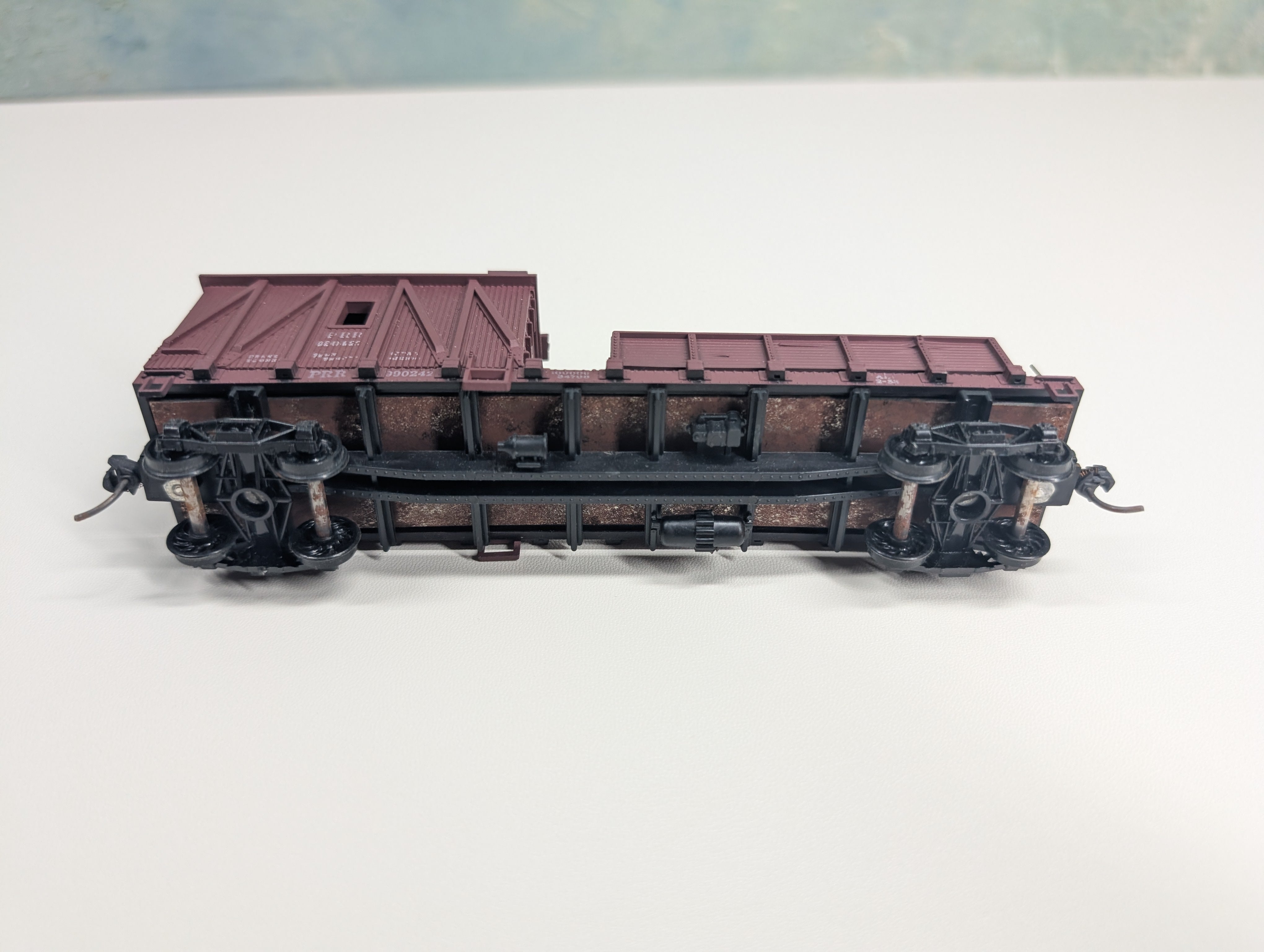 USED HO Scale Work Caboose Flat Car MOW Pennsylvania PRR #990242