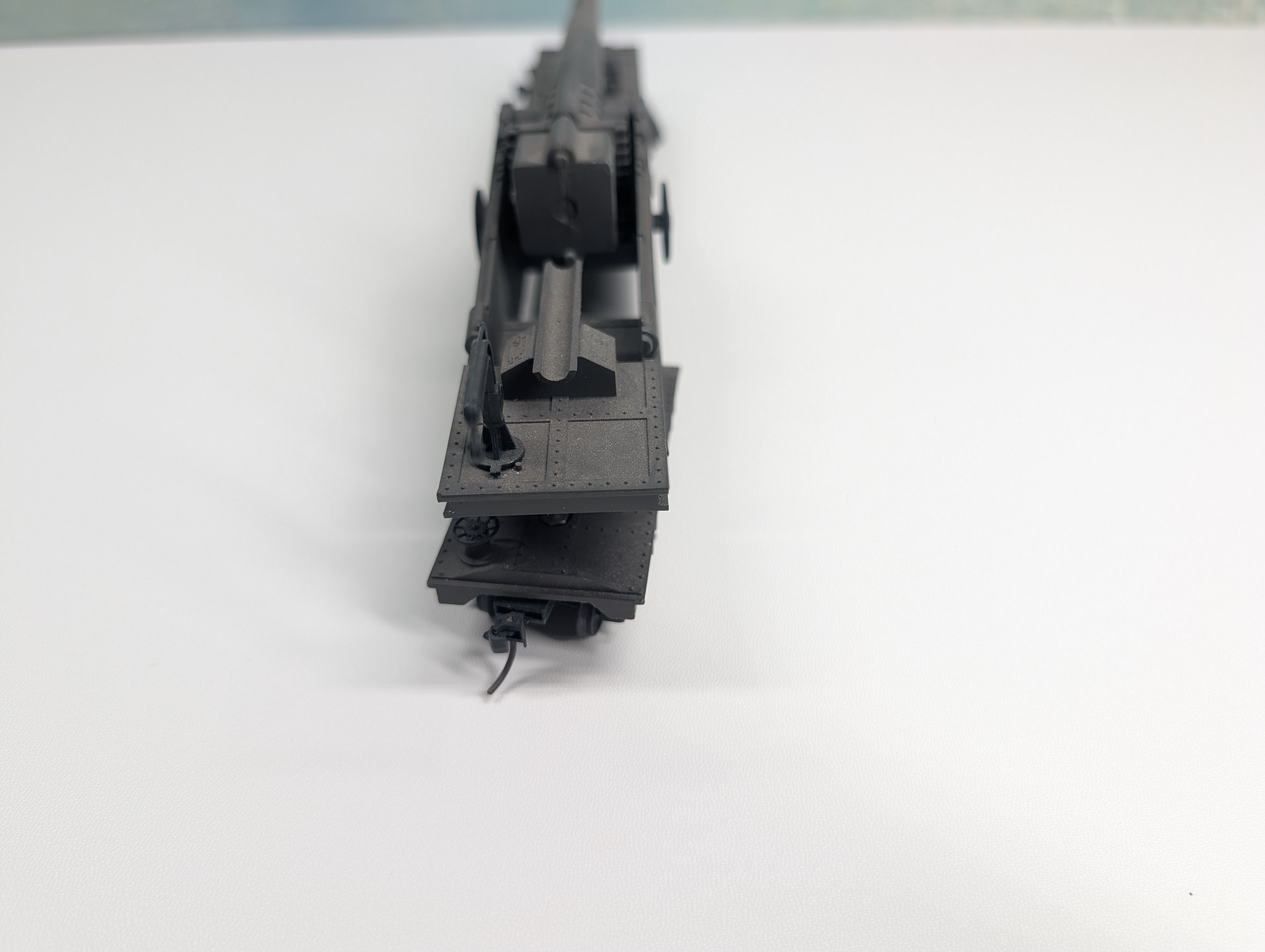 USED AHM HO Scale Large Cannon Railway Gun Car United States Army #114