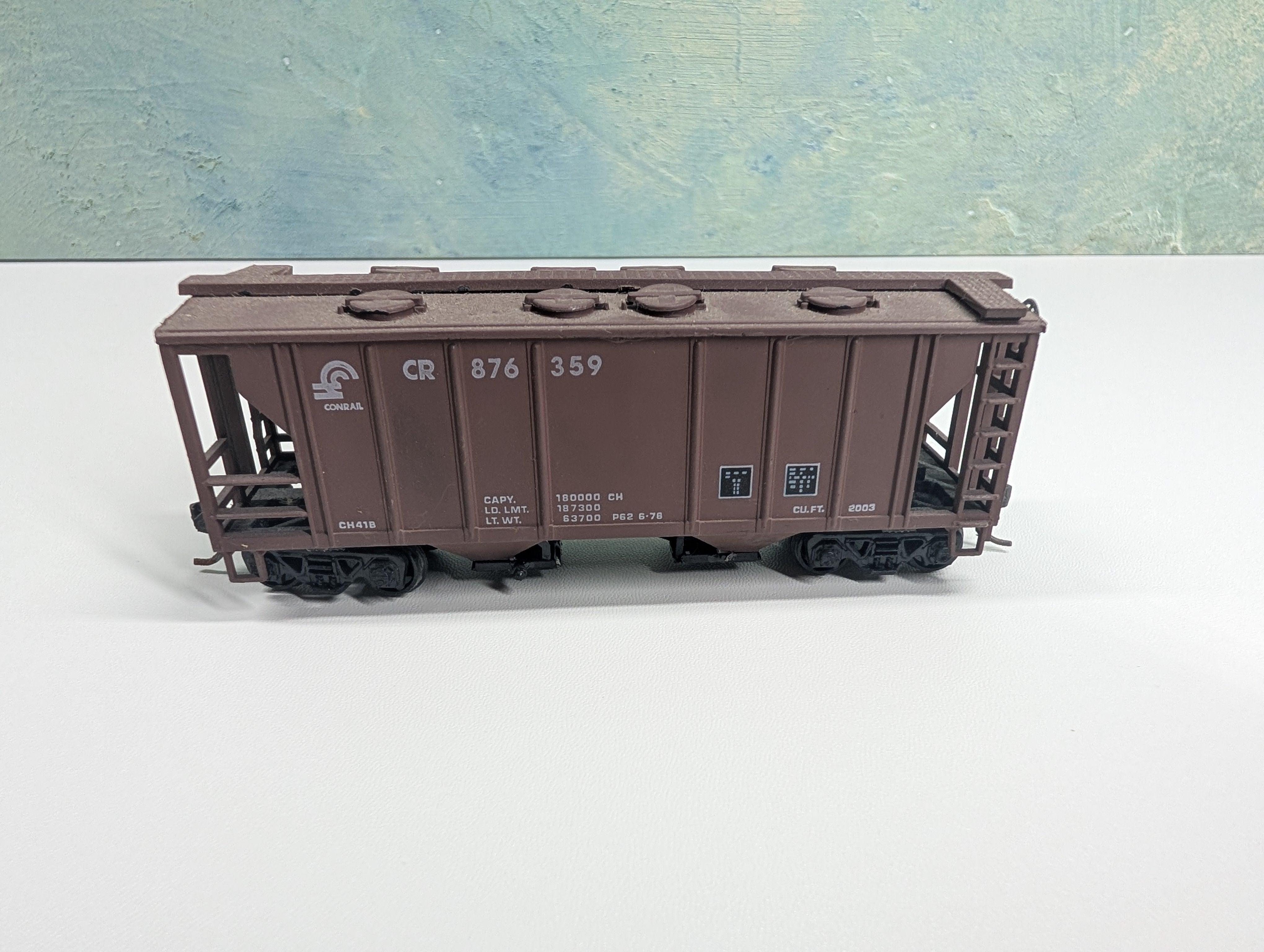 USED Roundhouse HO Scale 2 Bay Covered Hopper Conrail CR #876359
