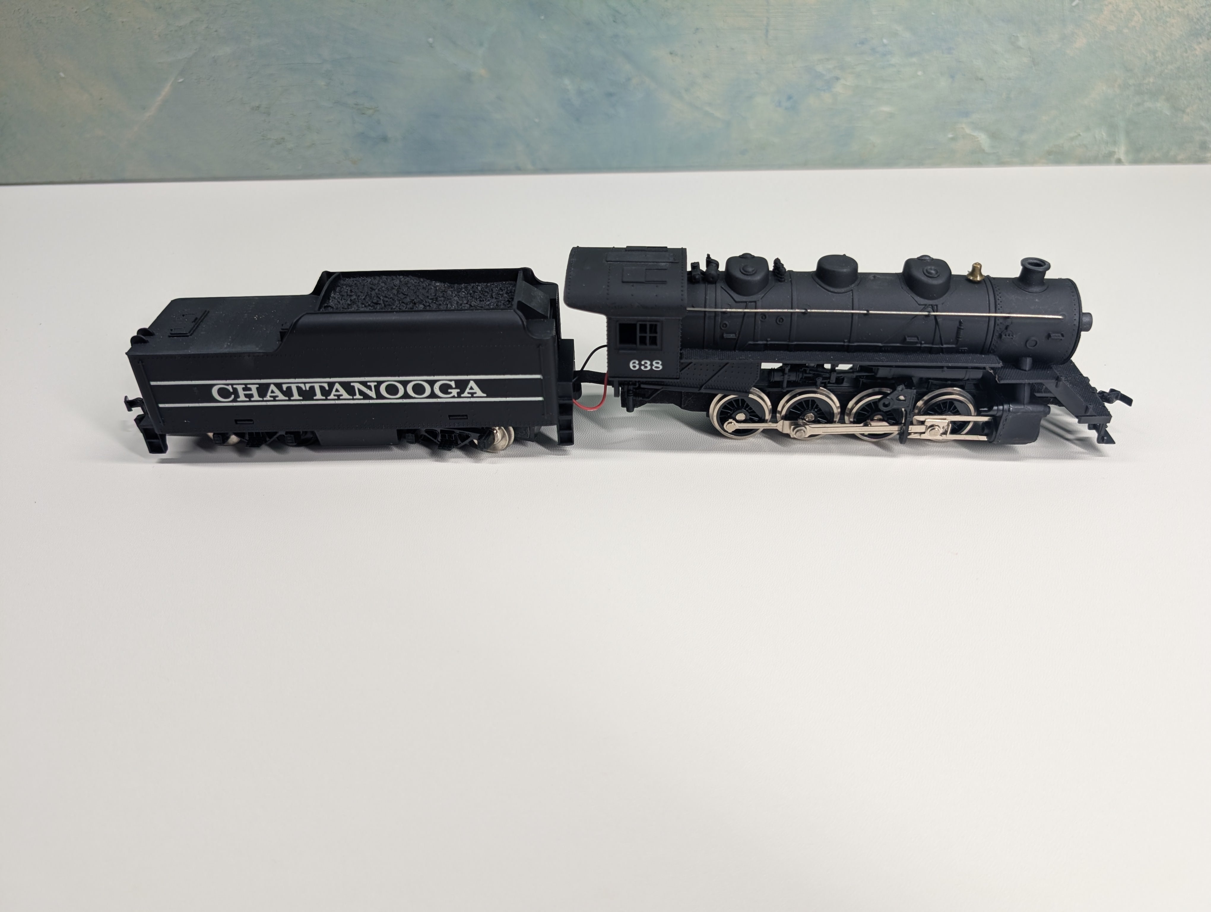 USED Tyco 256-76 HO Scale 0-8-0 Steam Locomotive Chattanooga #638 Runs DC