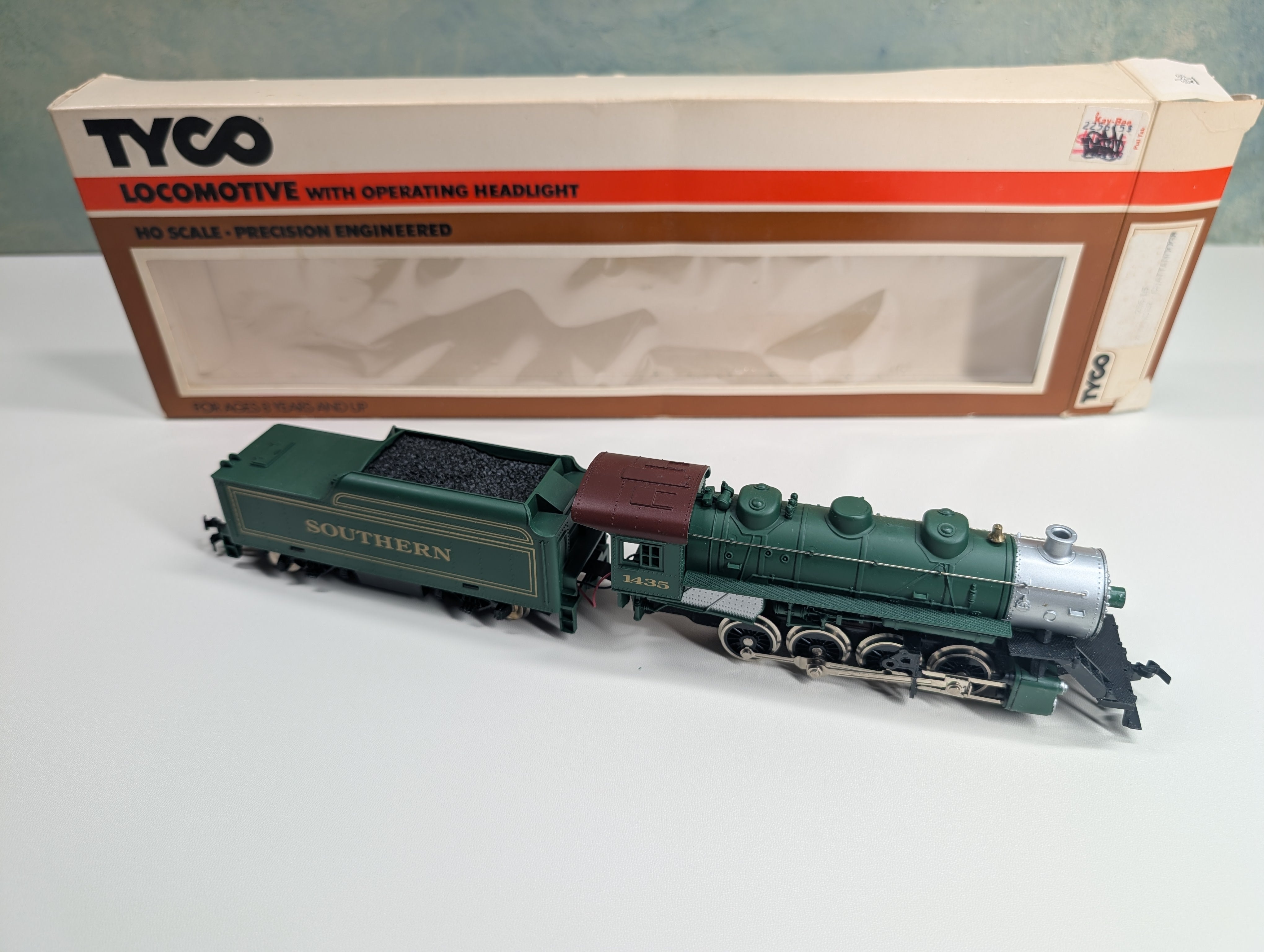 USED Tyco 256-15 HO Scale 0-8-0 Steam Locomotive Southern #1435 Runs Great DC