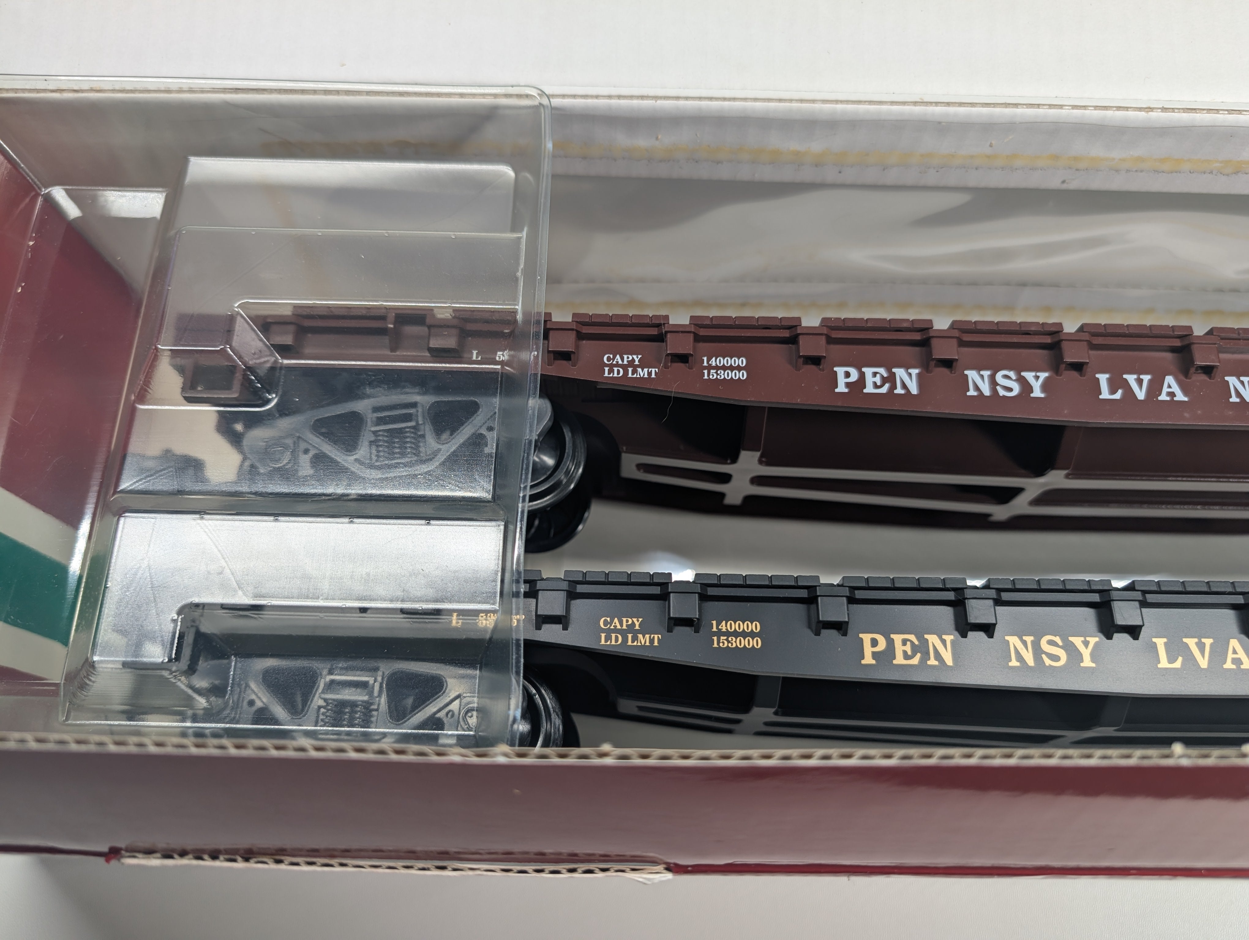 USED LGB 42540 G Scale Two Flat Cars Pennsylvania #469830, 469617