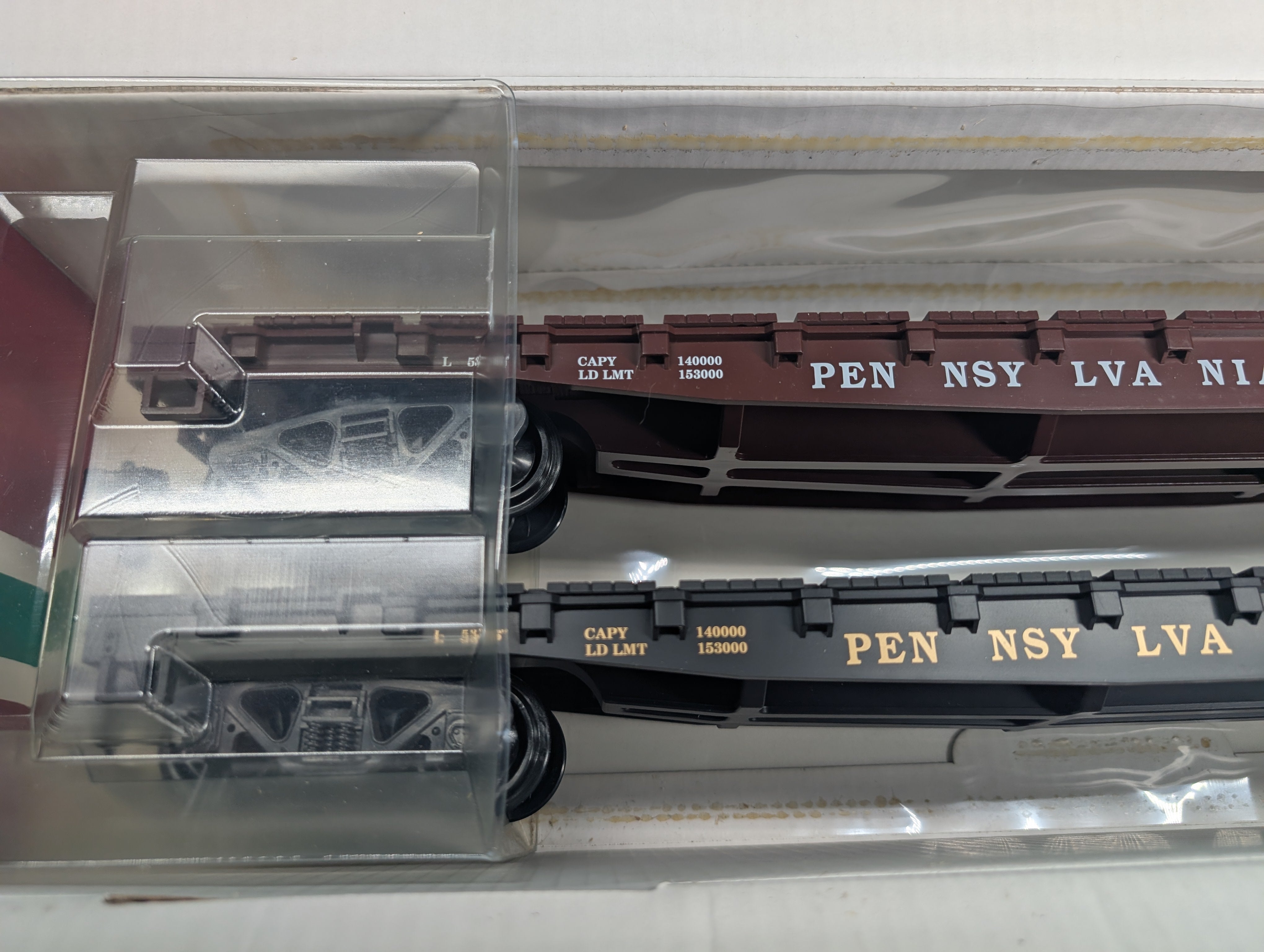 USED LGB 42540 G Scale Two Flat Cars Pennsylvania #469830, 469617