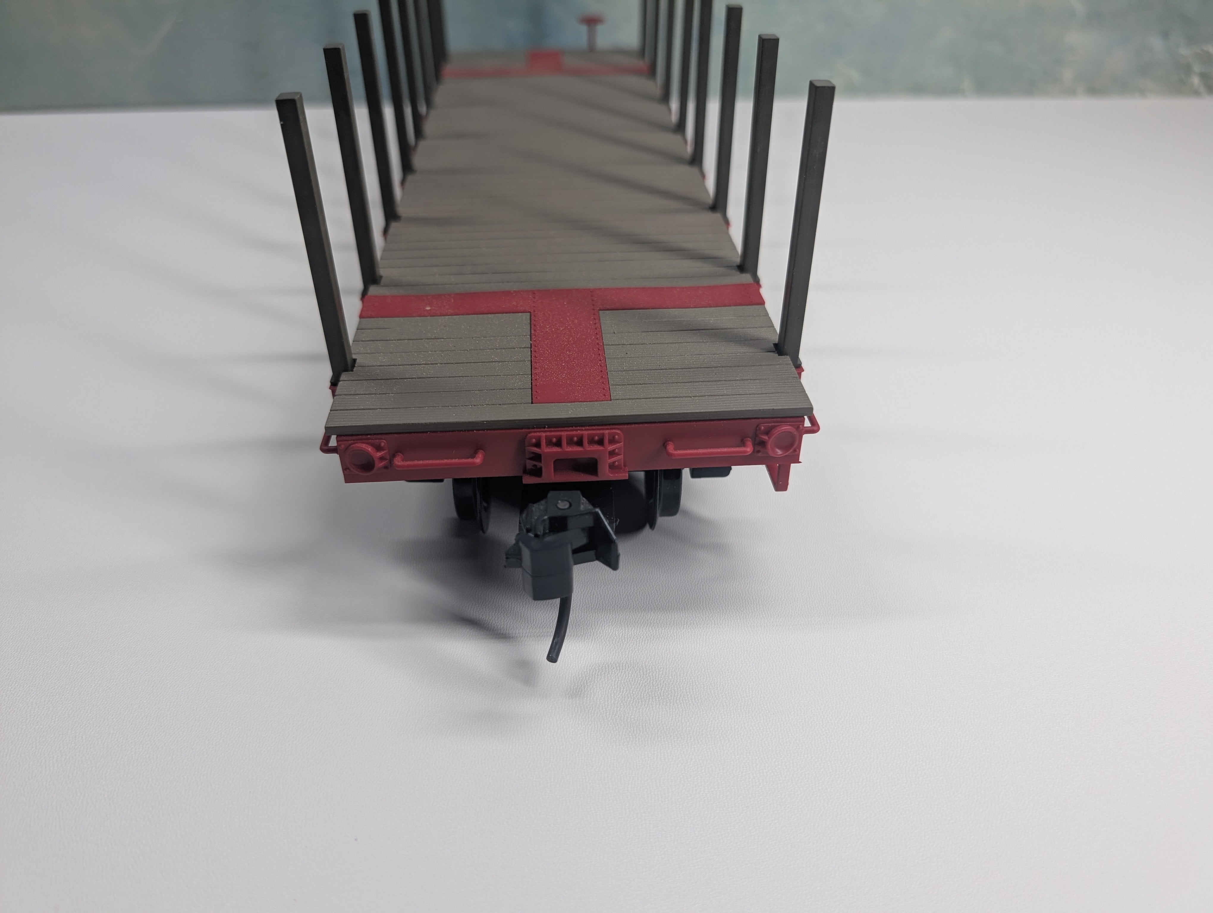 USED Piko 38700 G Scale Flat Car with Stakes Santa Fe ATSF #20508