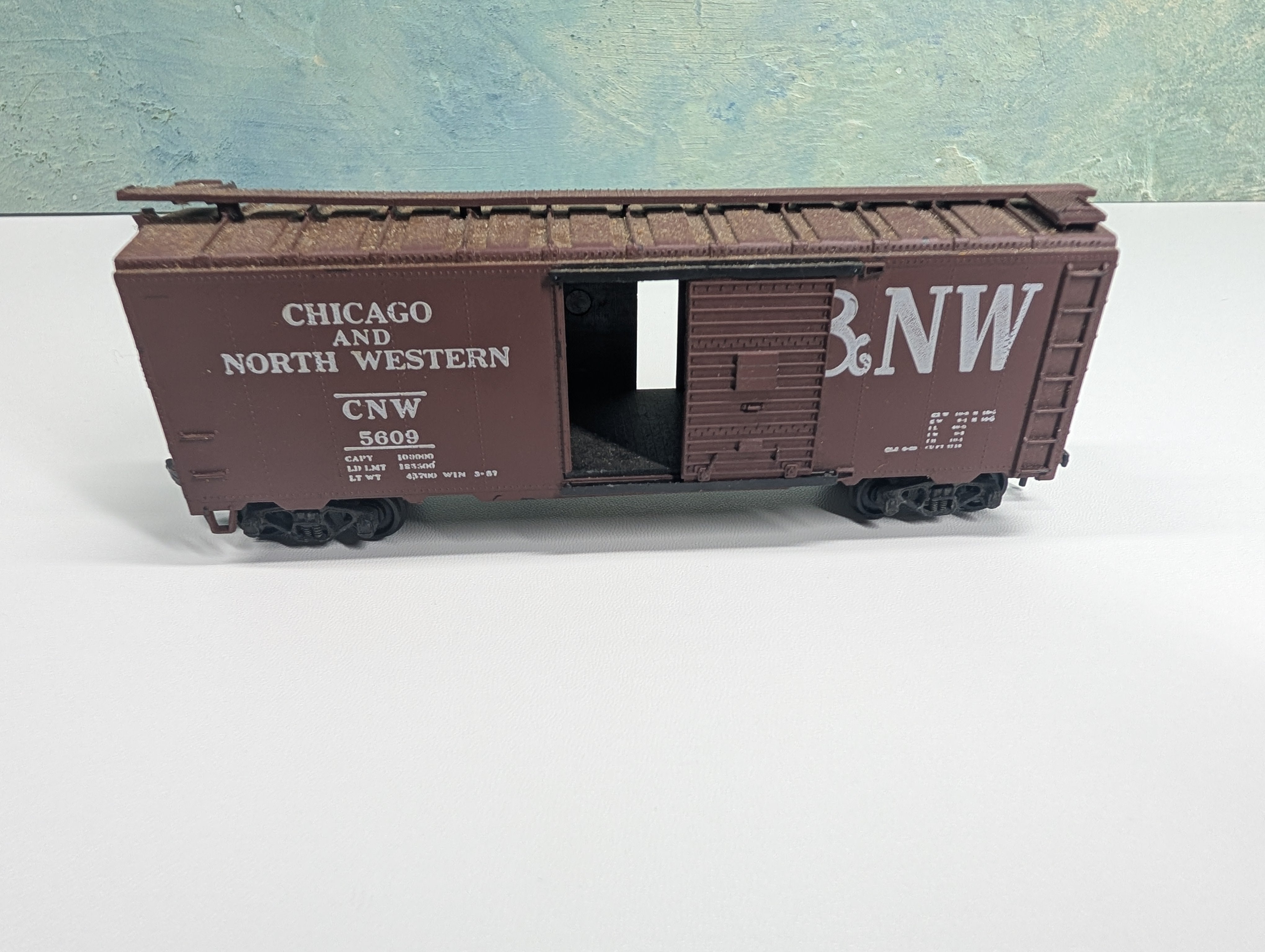 USED Athearn HO Scale 40' Box Car Chicago & North Western CNW #5609