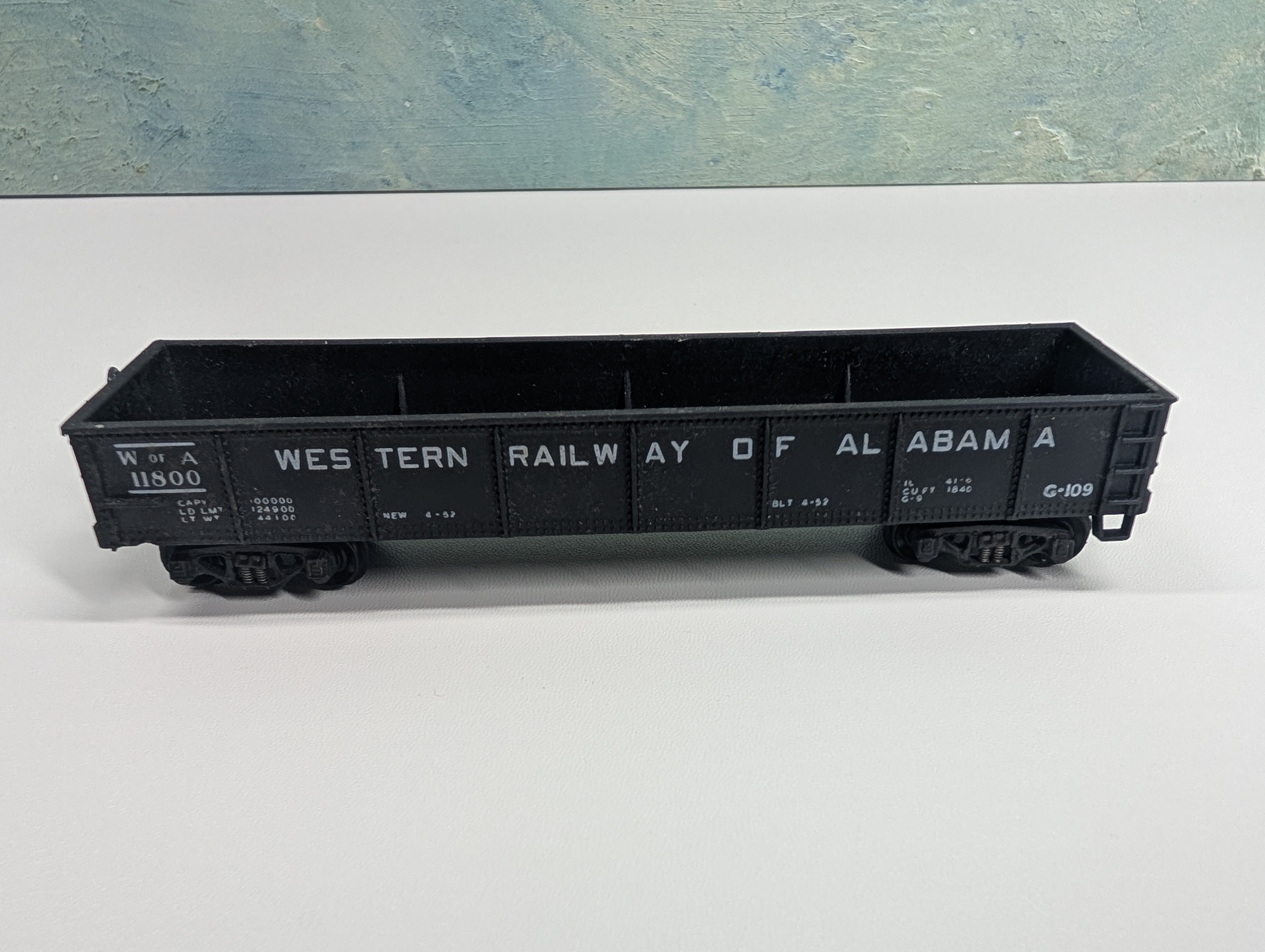USED Varney HO Scale Gondola Western Railway of Alabama WofA #11800