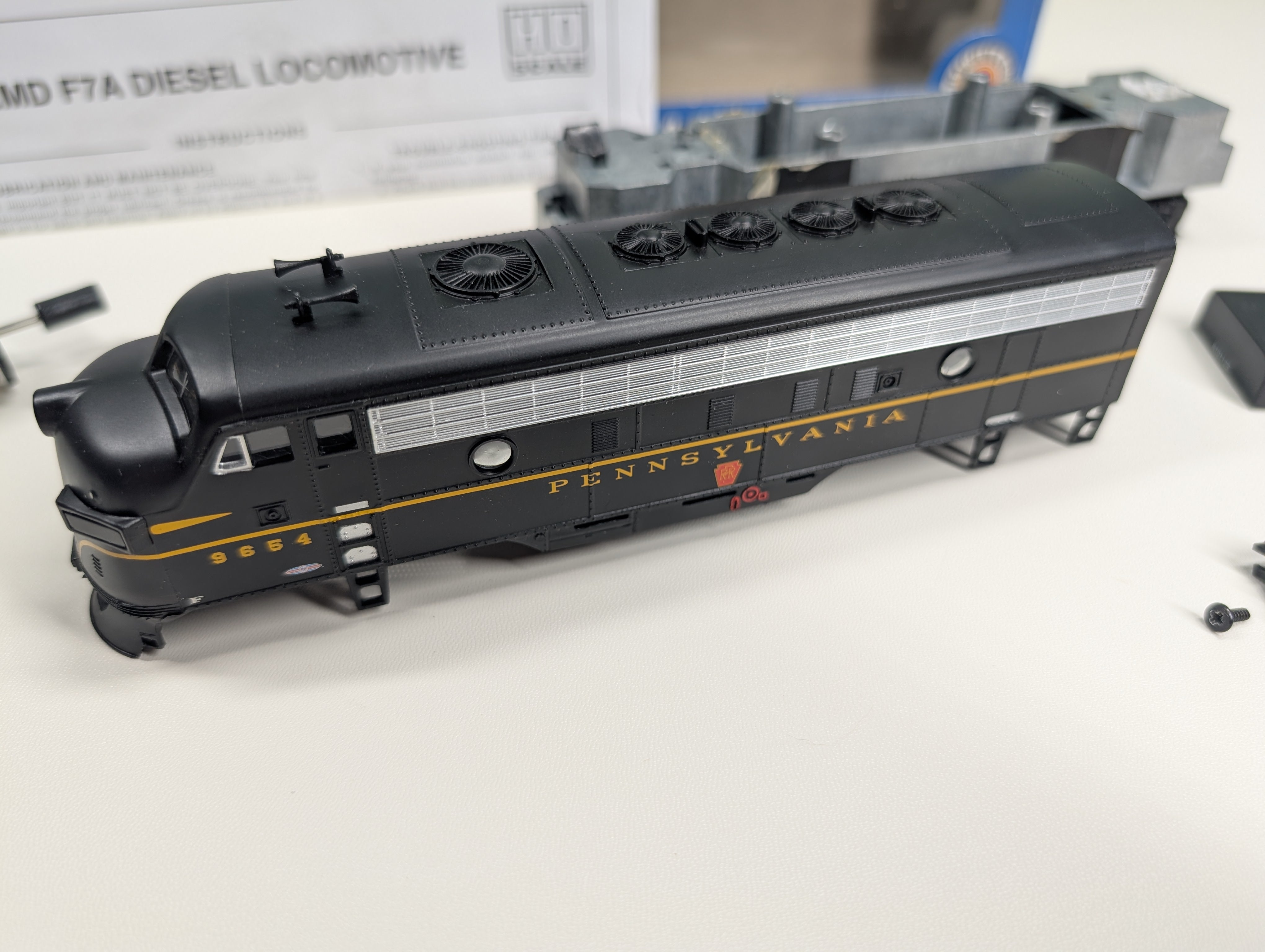 USED Bachmann 63001 HO Scale EMD F7-A Locomotive Pennsylvania 9654 Parts & Shell Only