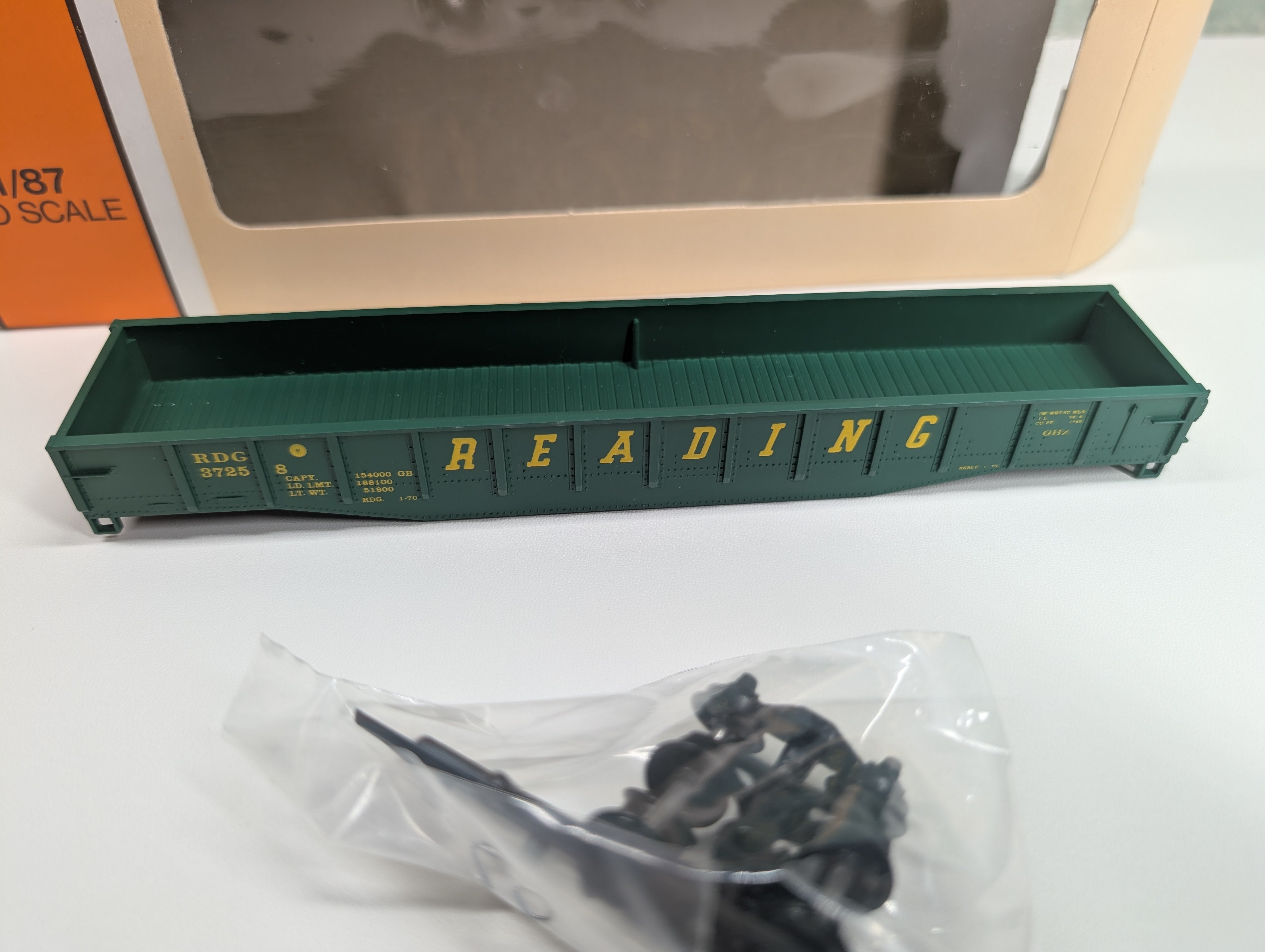 USED Con-Cor HO Scale 54' Mill Gondola Reading RDG #37258 KIT