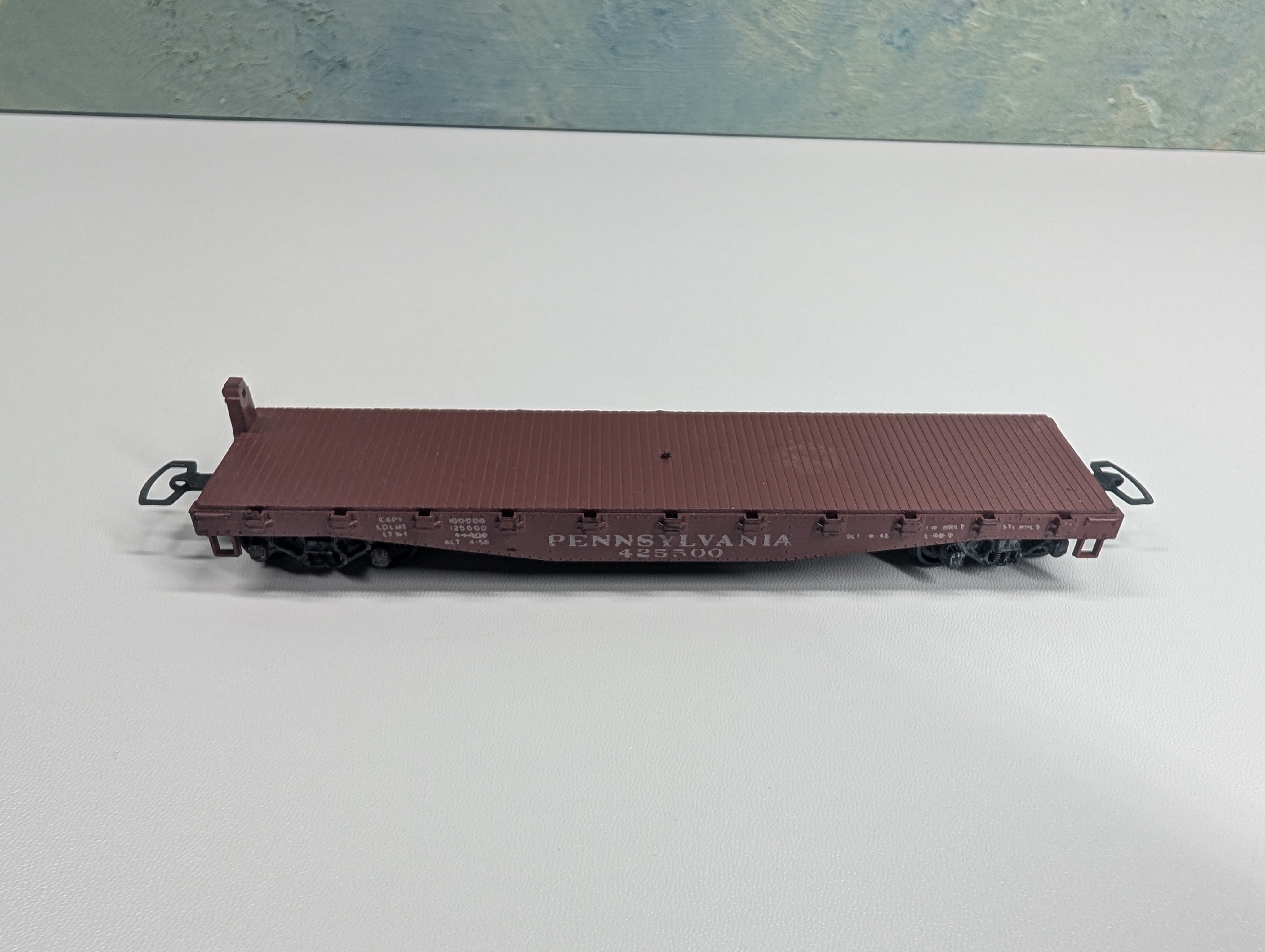 USED Athearn HO Scale 40' Flat Car Pennsylvania PRR #425500 Euro Couplers