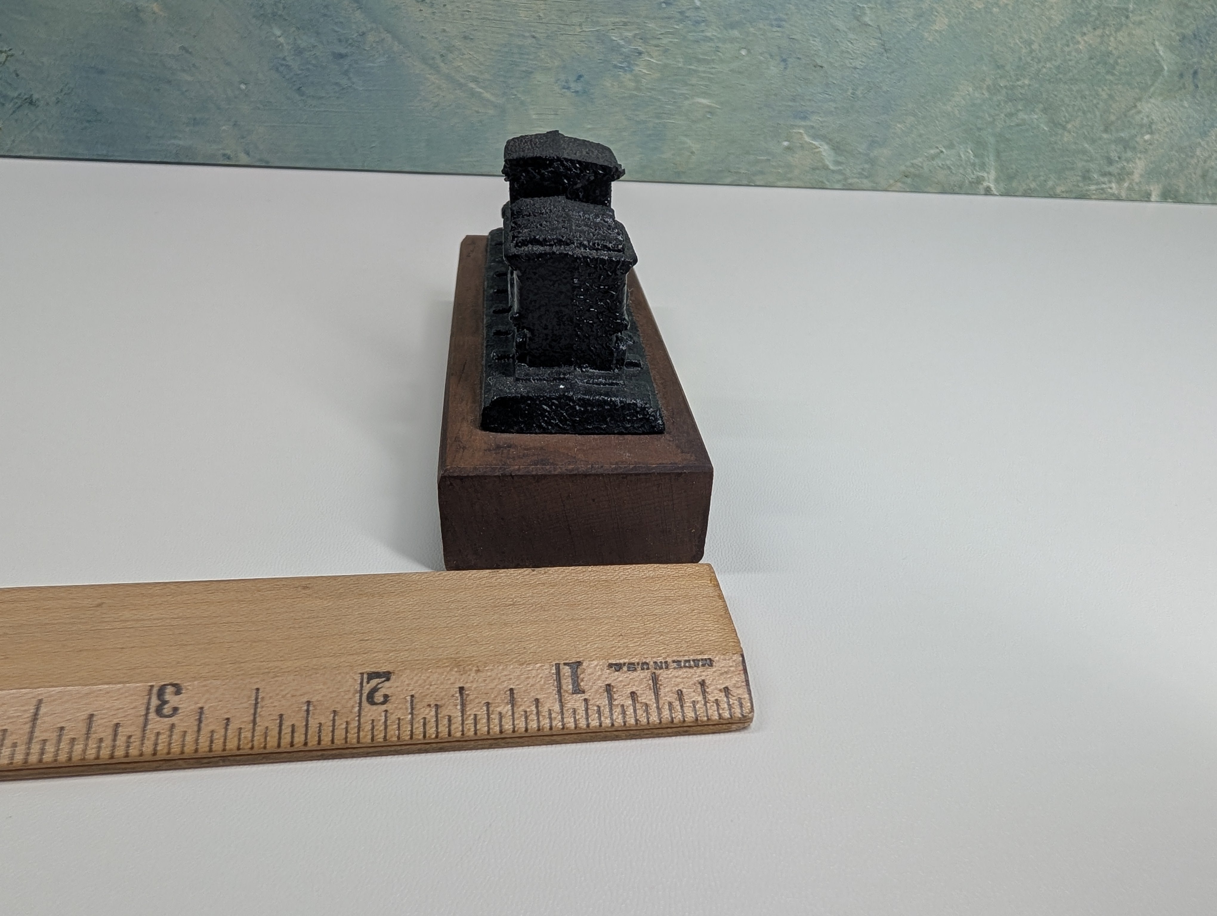 USED W&ARR Steam Engine, Crafted from Anthracite Coal Dust Paper Weight