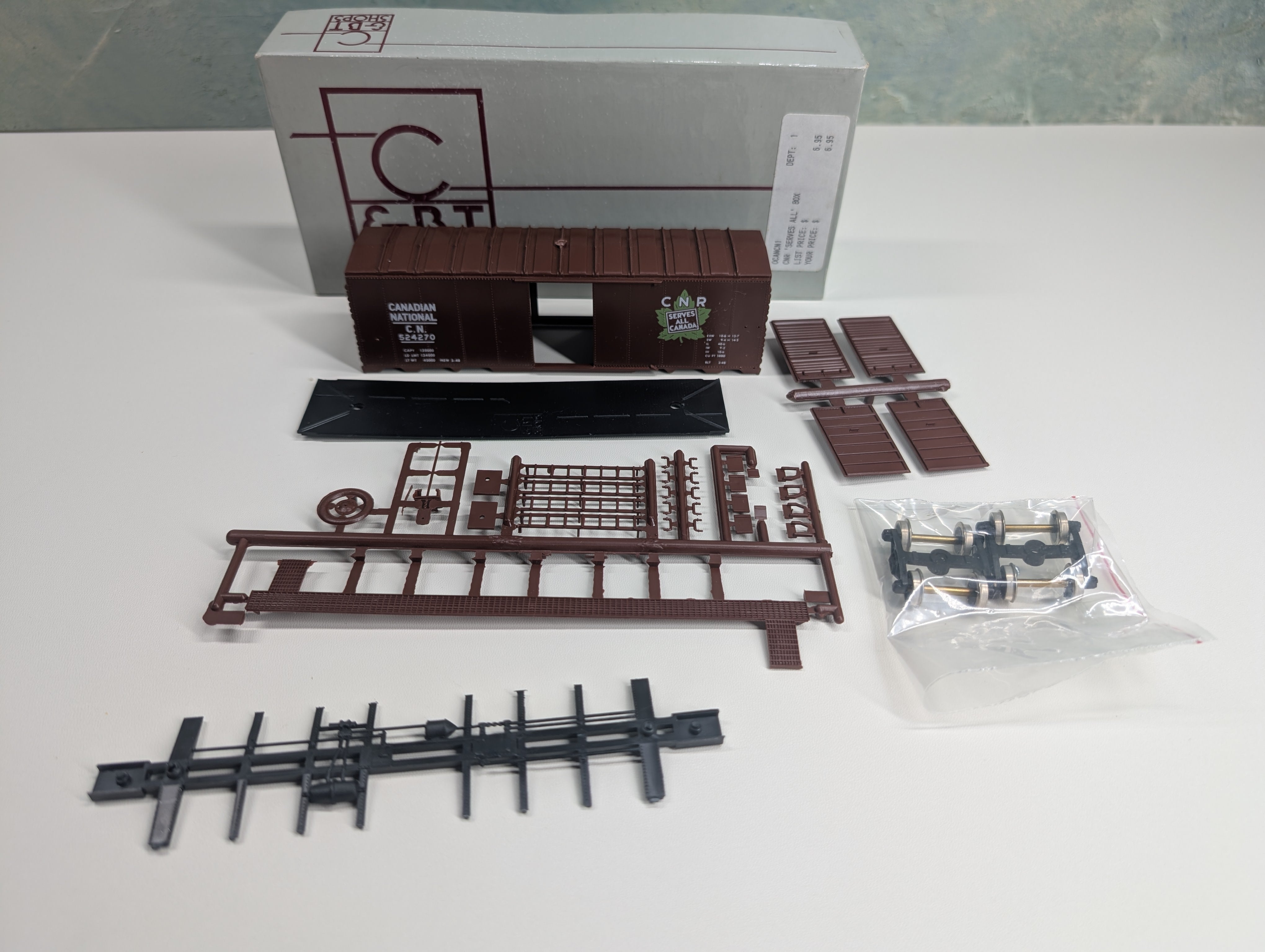 USED C&BT SHOPS HO Scale 1944 AAR 40' Box Car Canadian National CN #524270 KIT