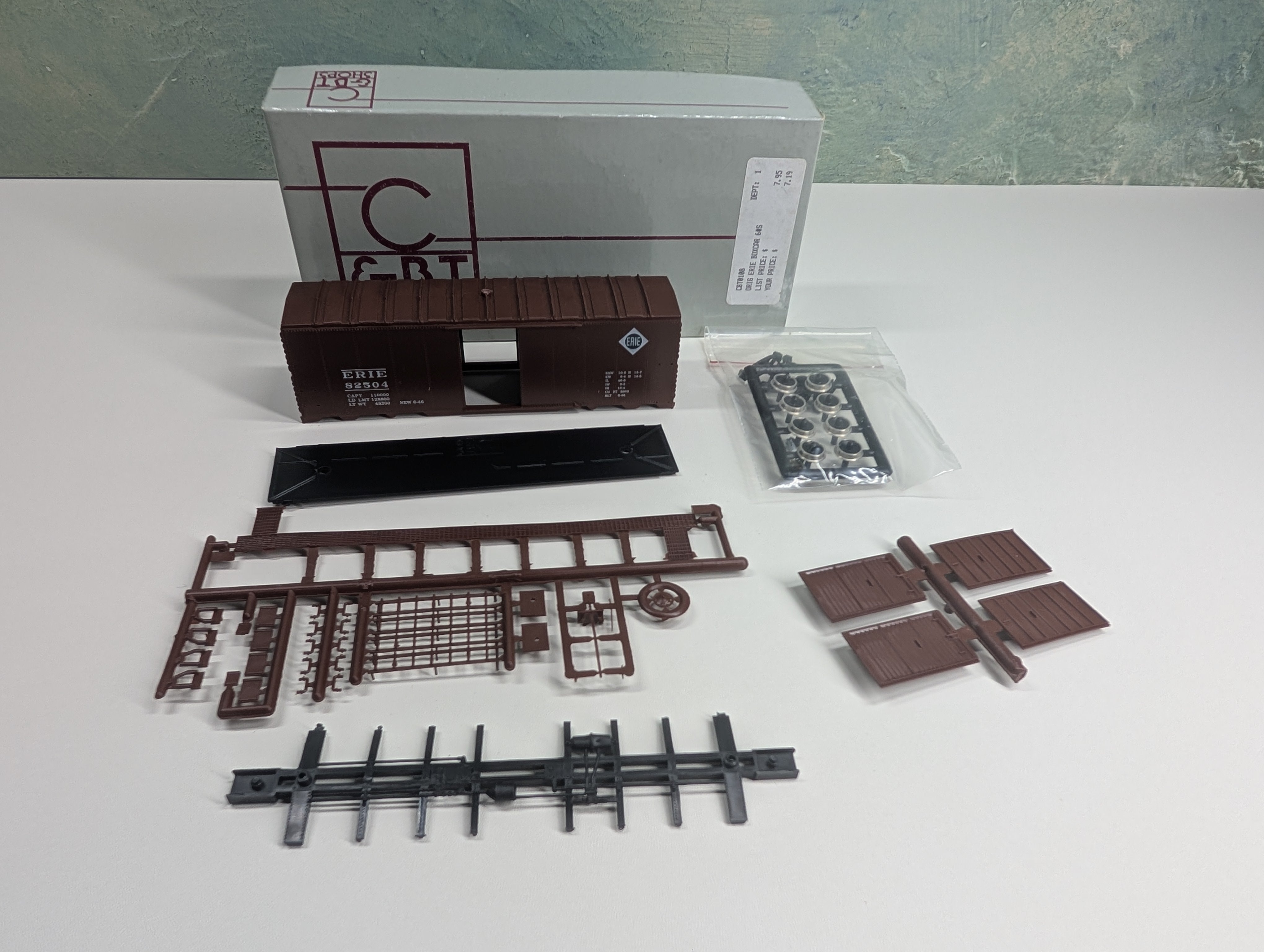 USED C&BT SHOPS HO Scale 1944 AAR 40' Box Car Erie #82504 KIT