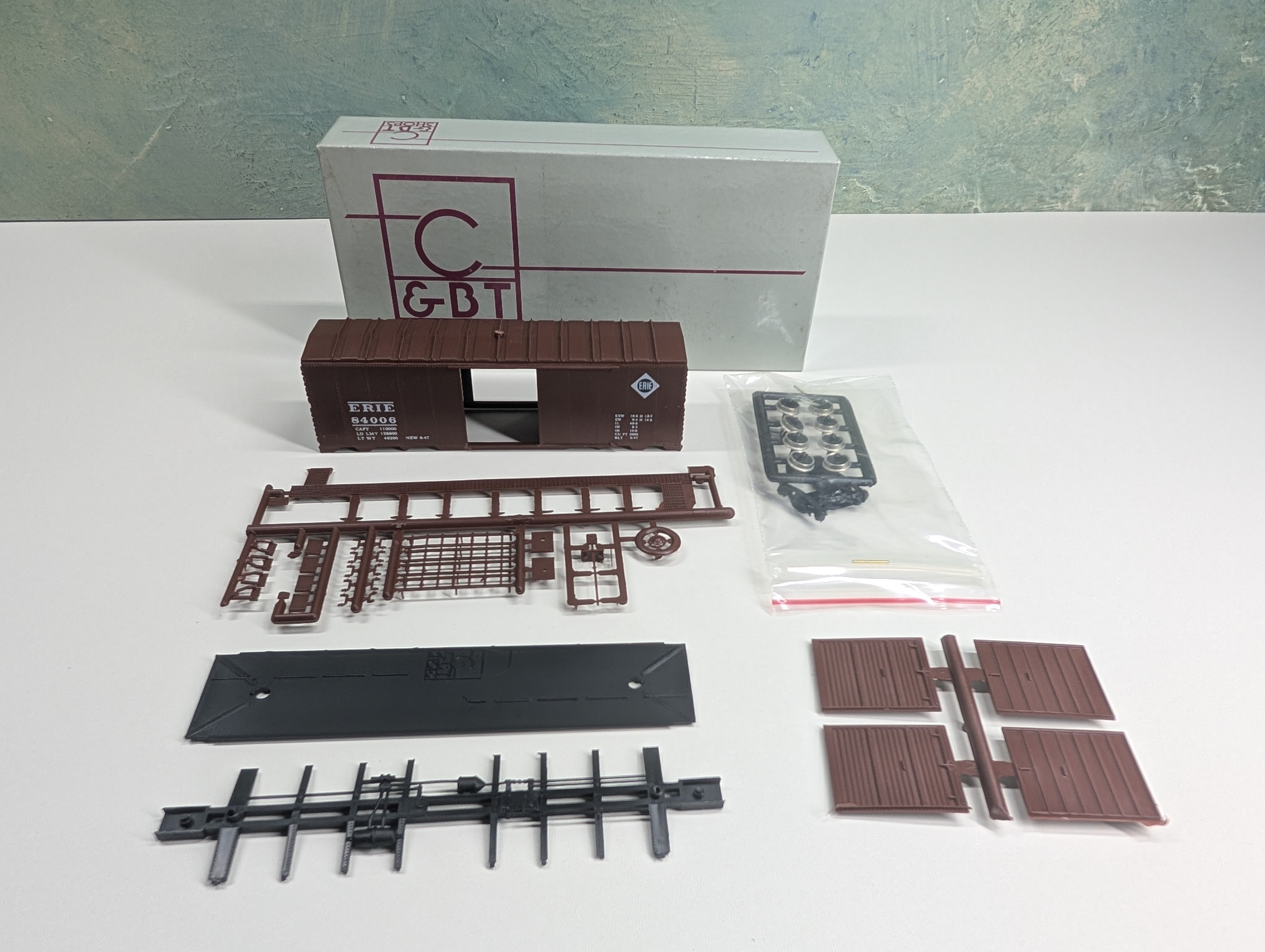 USED C&BT SHOPS HO Scale 1944 AAR 40' Box Car Erie #84006 Anthracite Car KIT