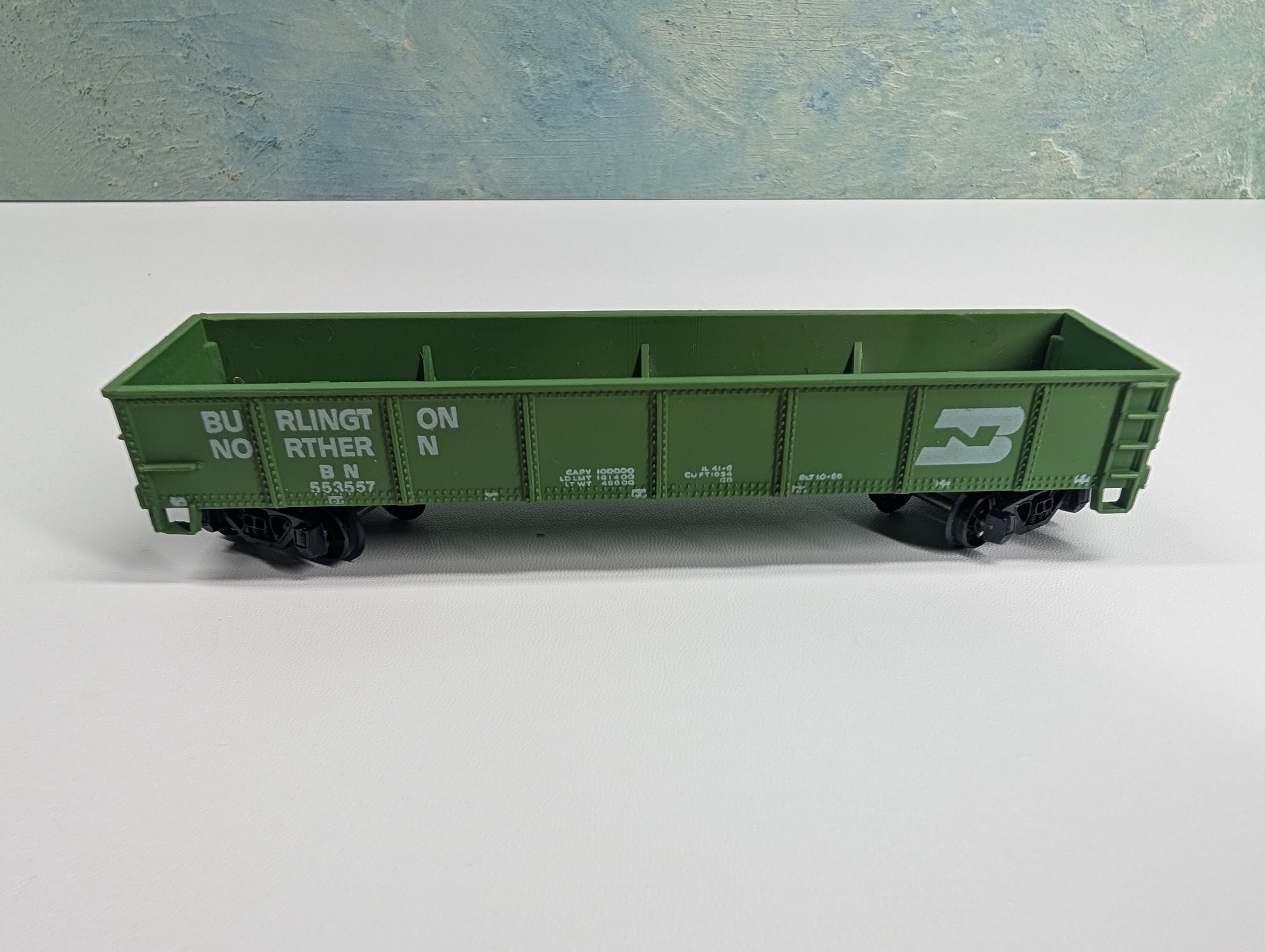 USED Bachmann 950 HO Scale 40' Gondola Burlington Northern BN #553557