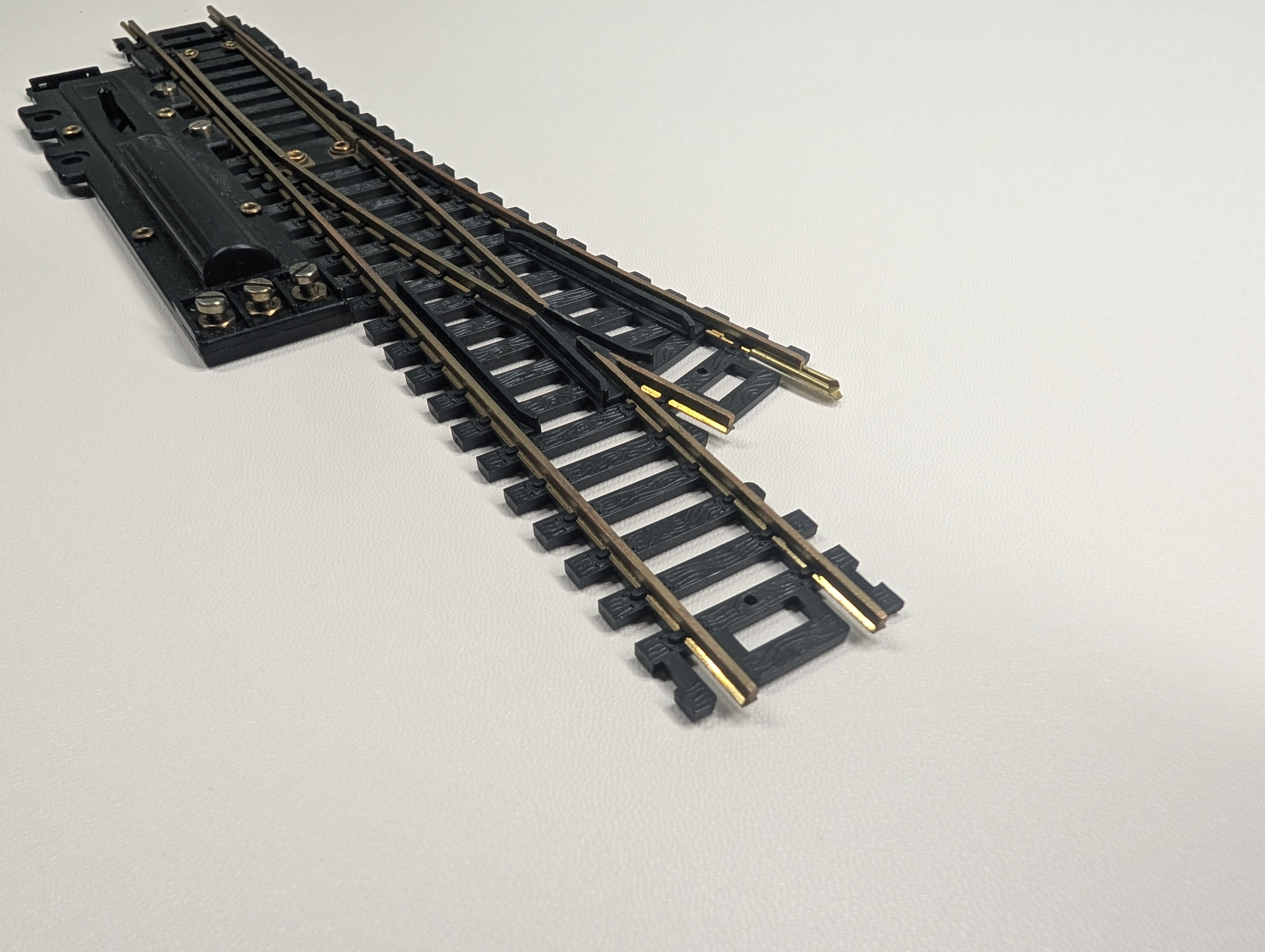 USED AHM HO Scale Left Switch Code 100 Brass Track