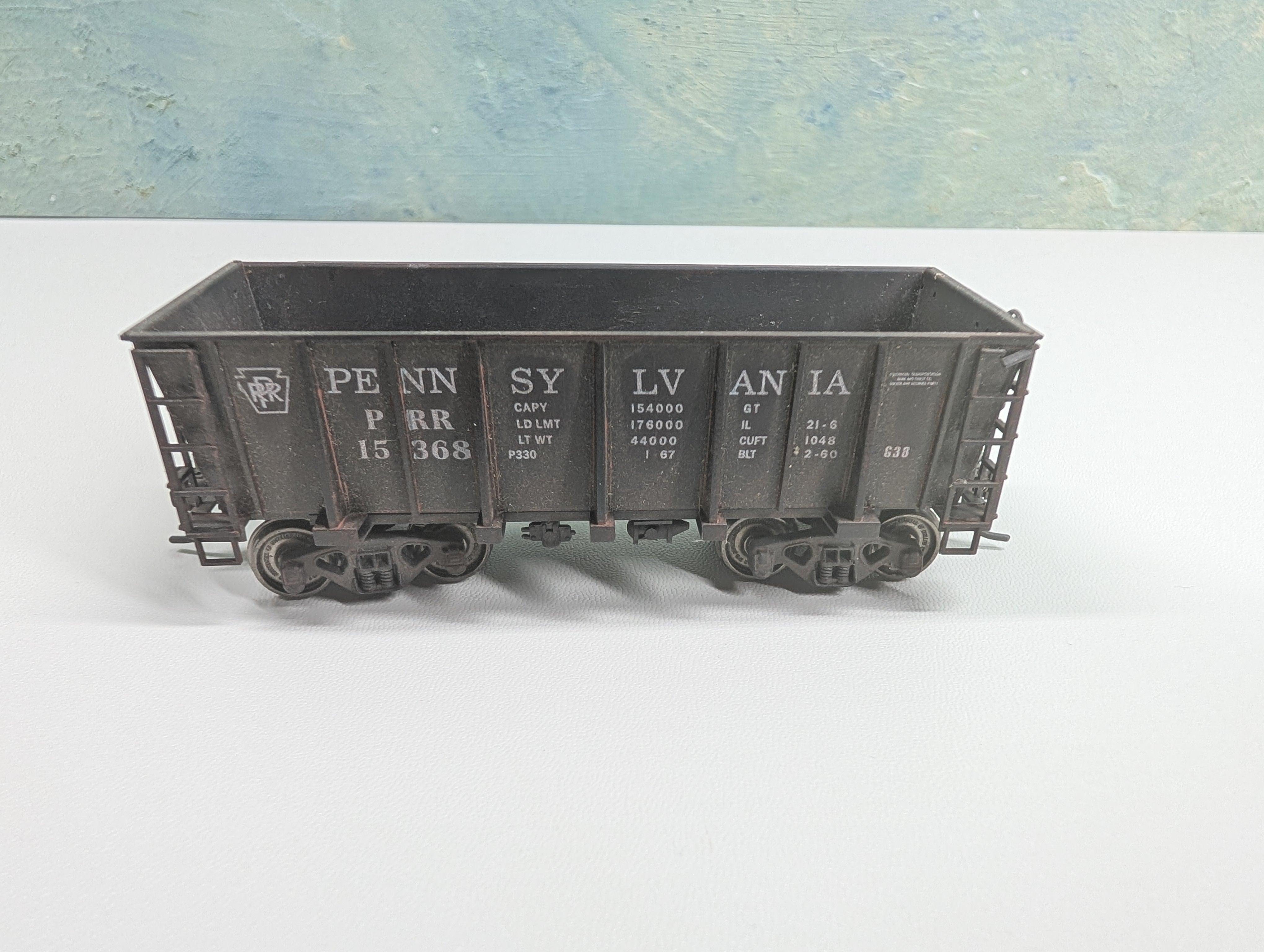 USED Roundhouse HO Scale LO-Side Ore Car Pennsylvania PRR #15368 Weathered