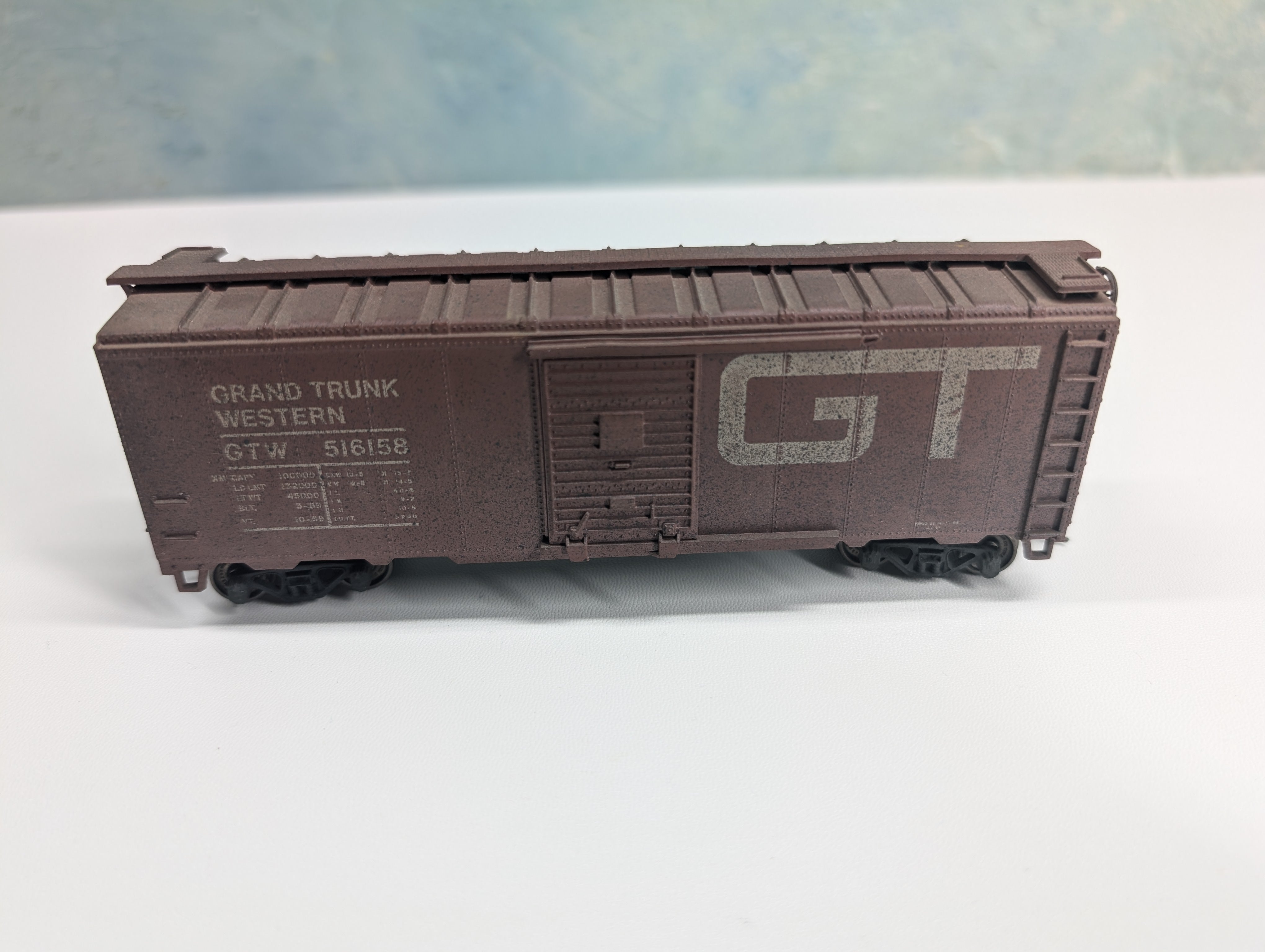 USED Athearn HO Scale 40' Box Car Grand Trunk Western GTW #516158 Weathered