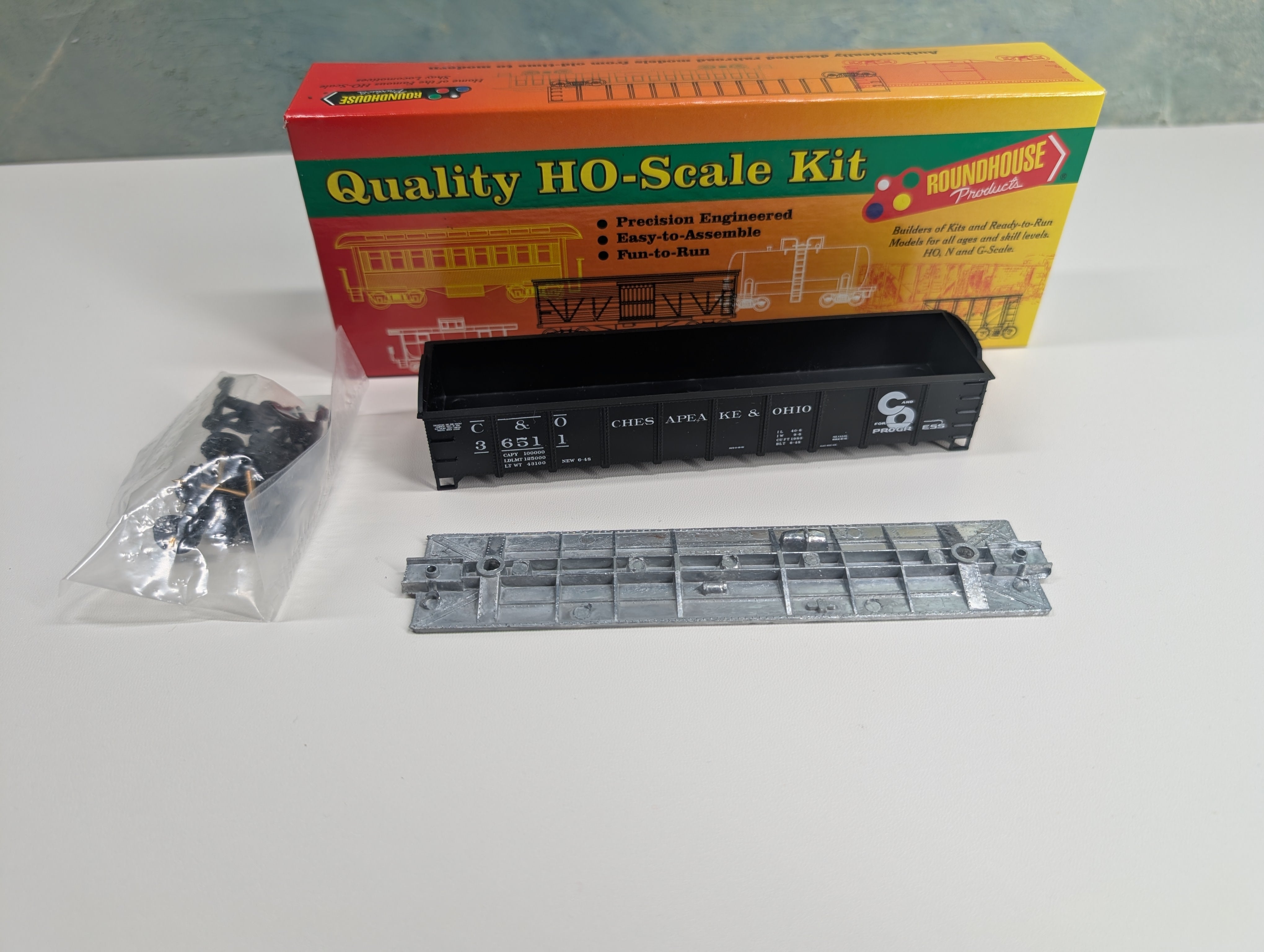 USED Roundhouse HO Scale 40' Gondola Chesapeake and Ohio C&O #36511 KIT