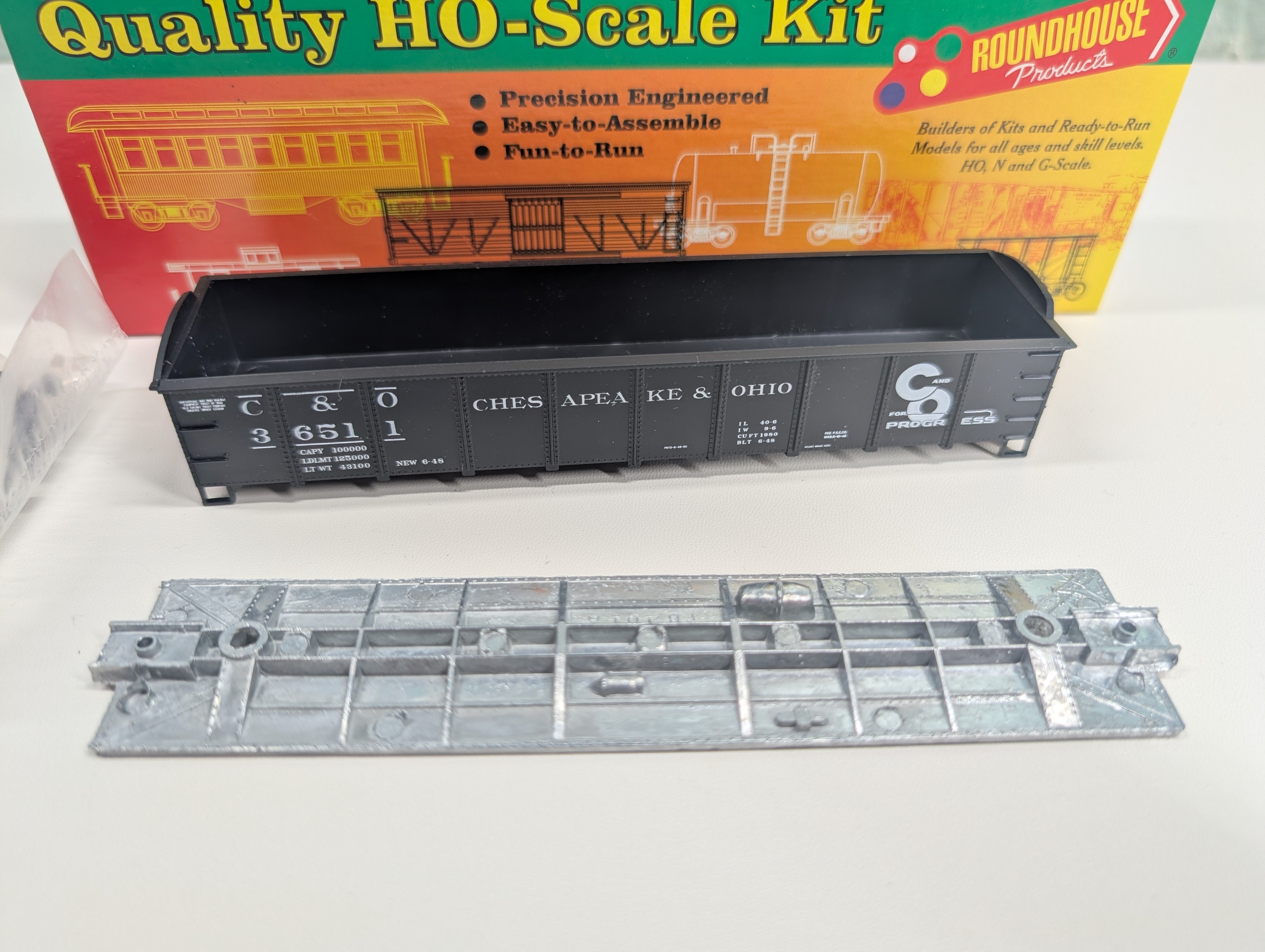 USED Roundhouse HO Scale 40' Gondola Chesapeake and Ohio C&O #36511 KIT