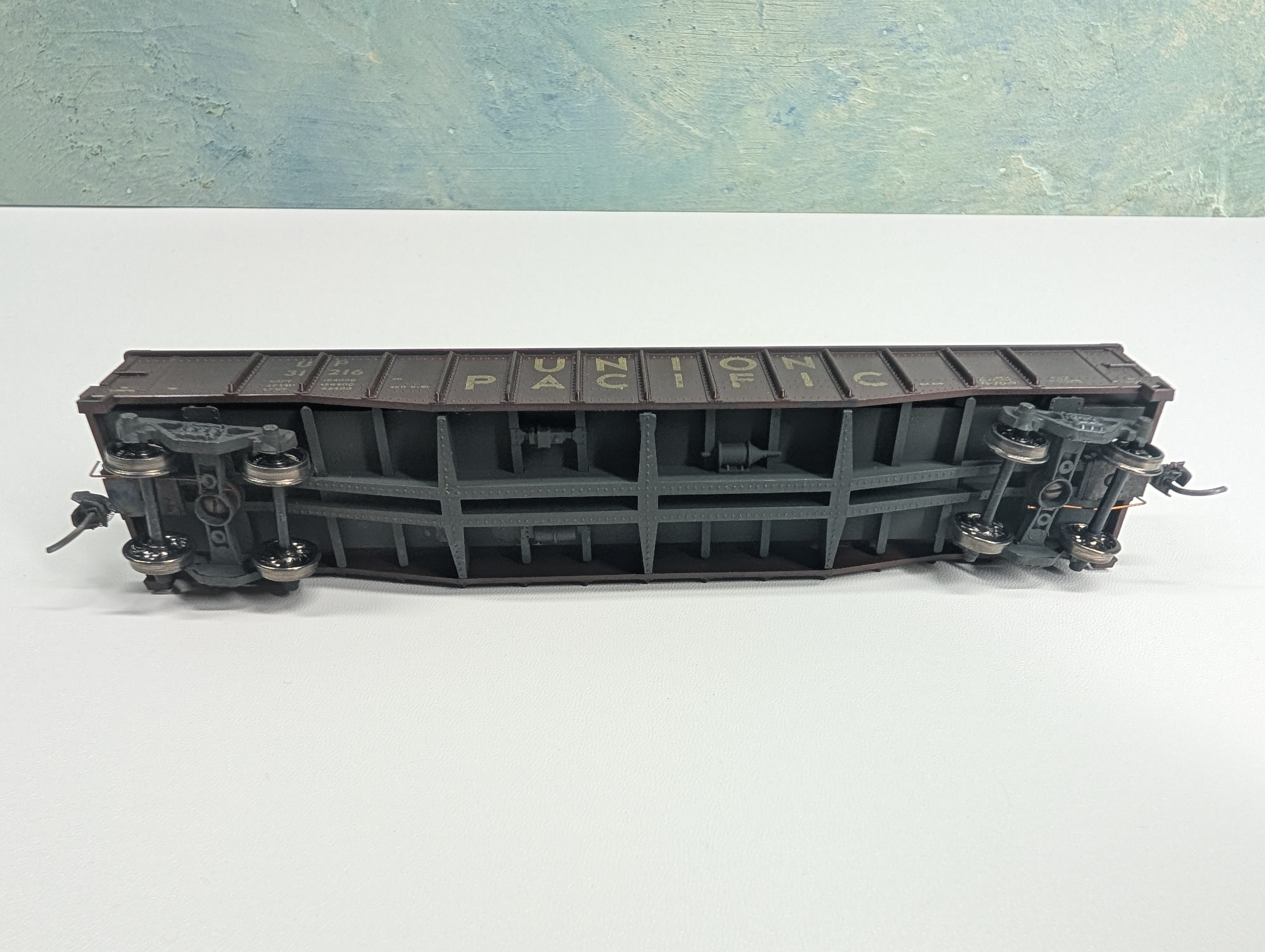 USED Athearn HO Scale 50' OB Gondola Union Pacific UP #31216 Weathered