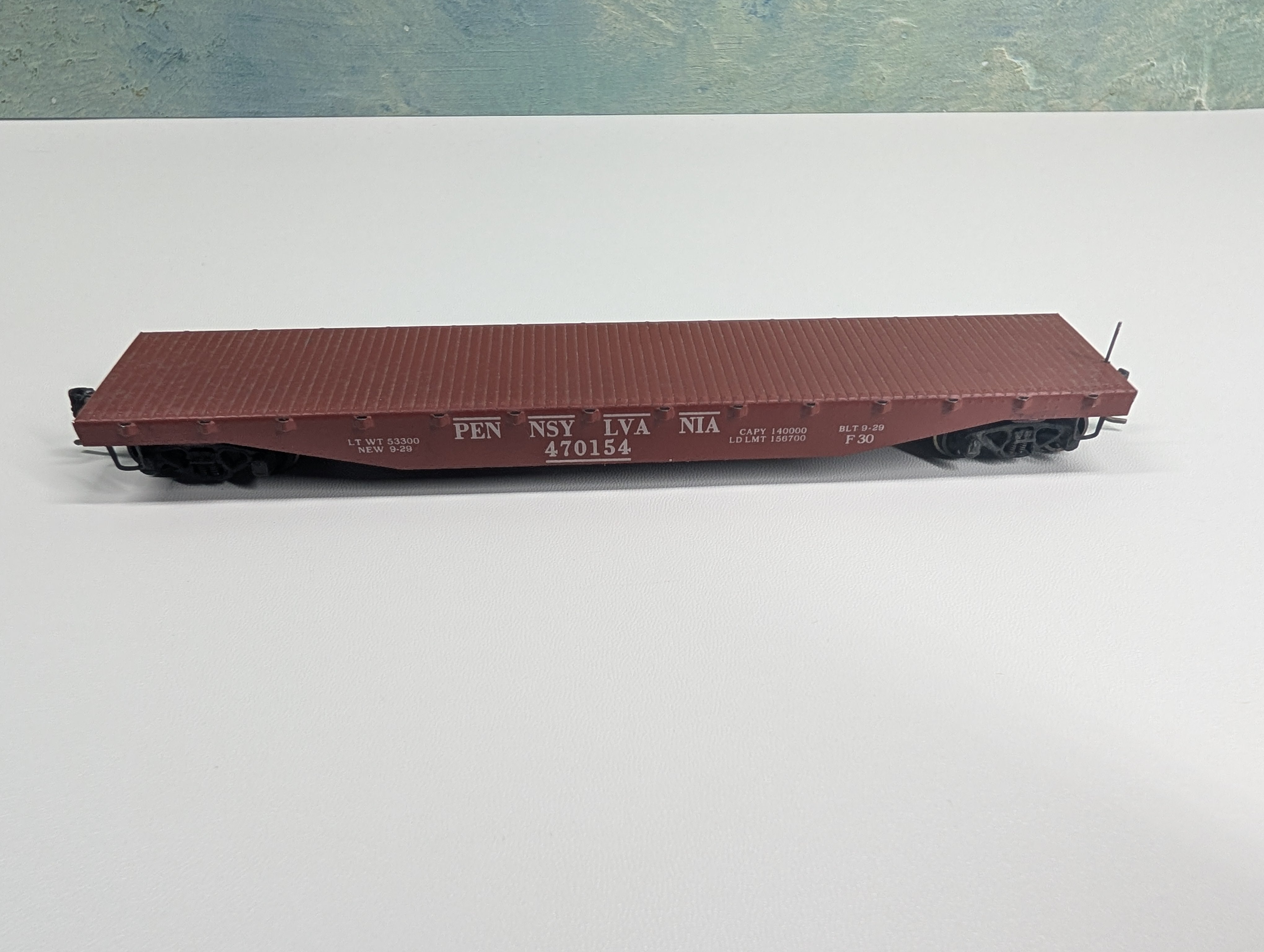 USED Varney HO Scale 50' Flat Car Pennsylvania PRR #470154