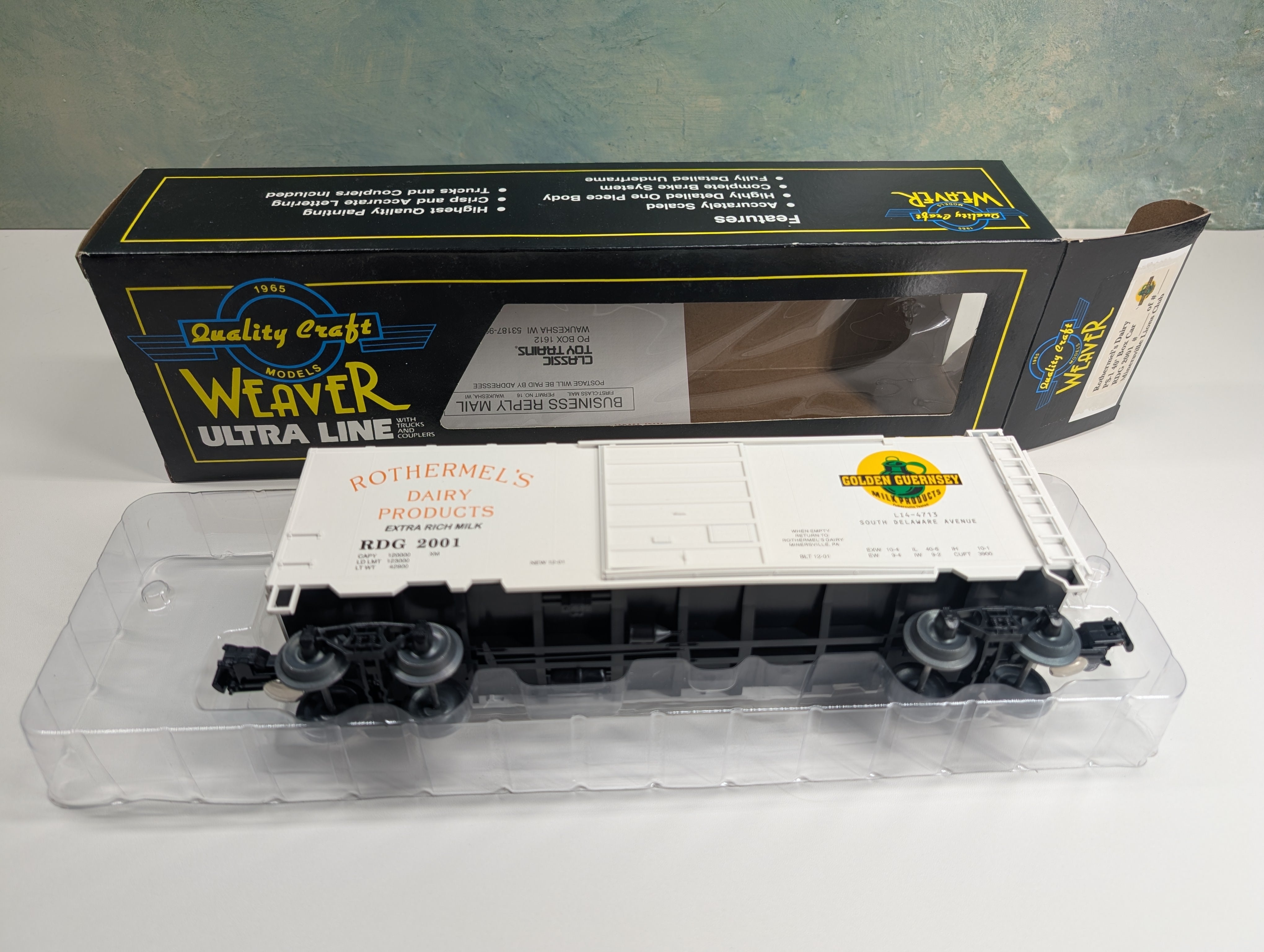 USED Weaver O PS-1 40' Box Car Rothermel's Dairy RDG #2001 Minersville