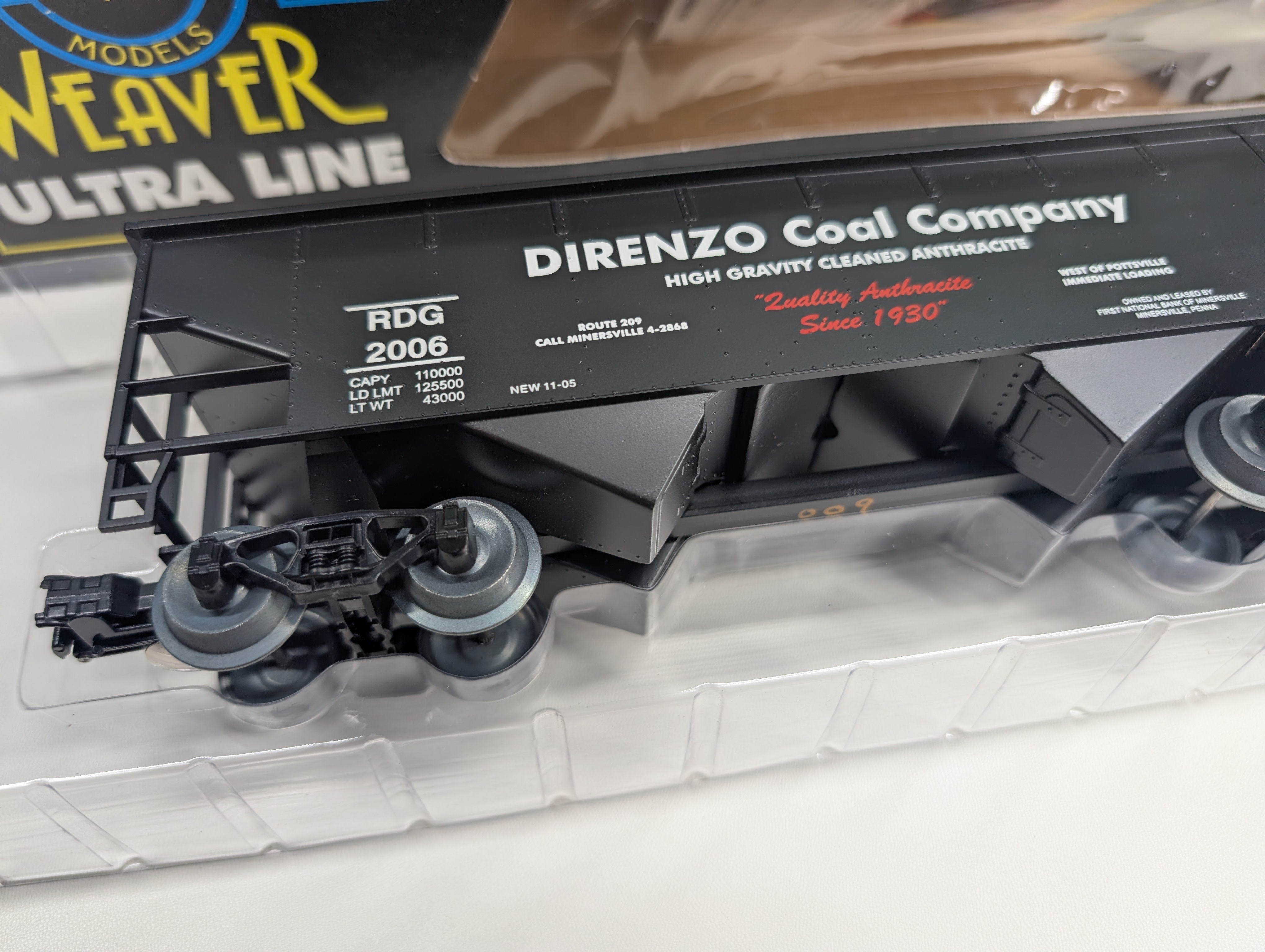 USED Weaver O 2 Bay Offset Coal Hopper Direnzo Coal RDG #2006 Minersville