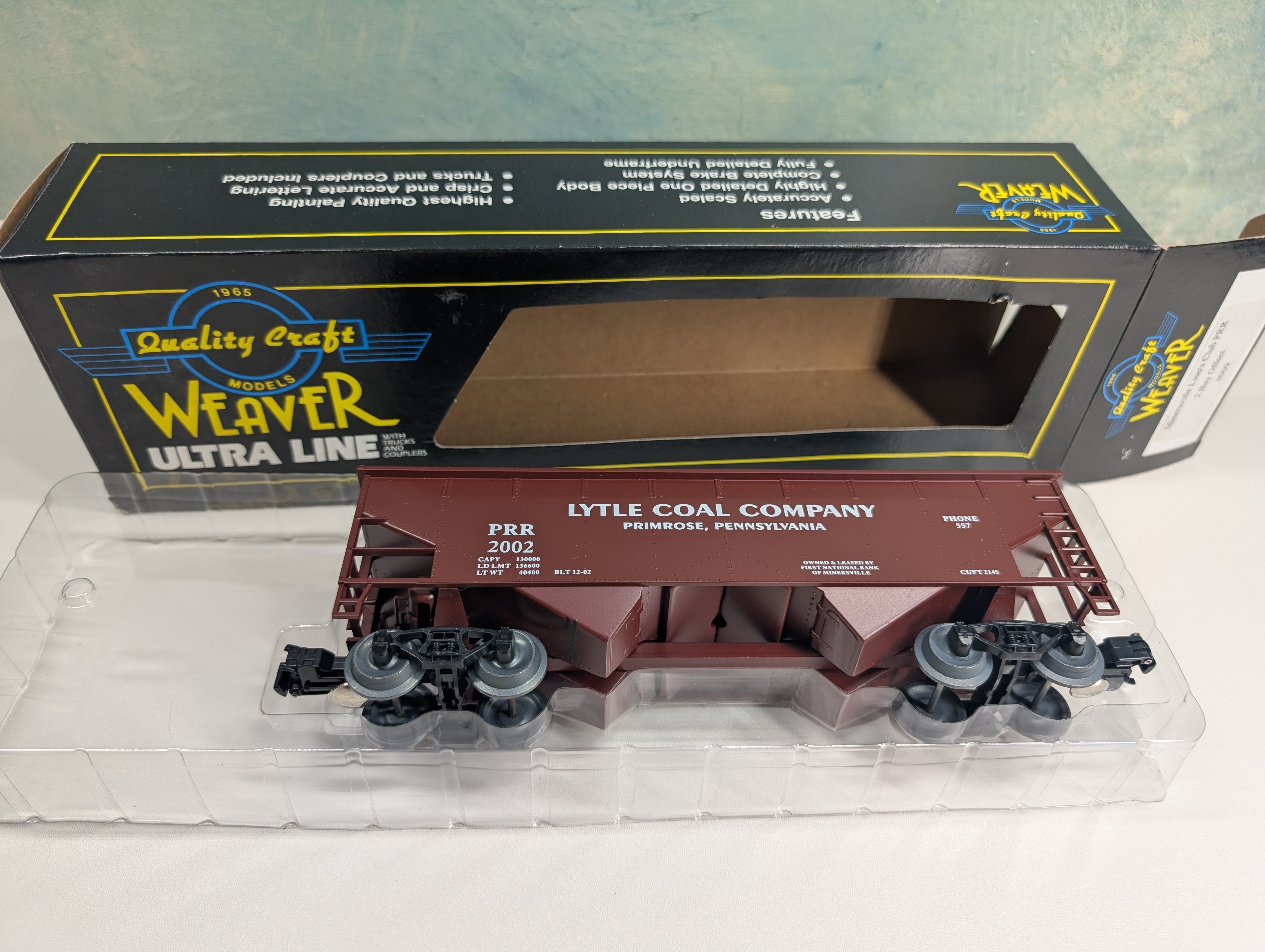 USED Weaver O 2 Bay Offset Hopper Lytle Coal Company PRR #2002 Minersville Lions Club