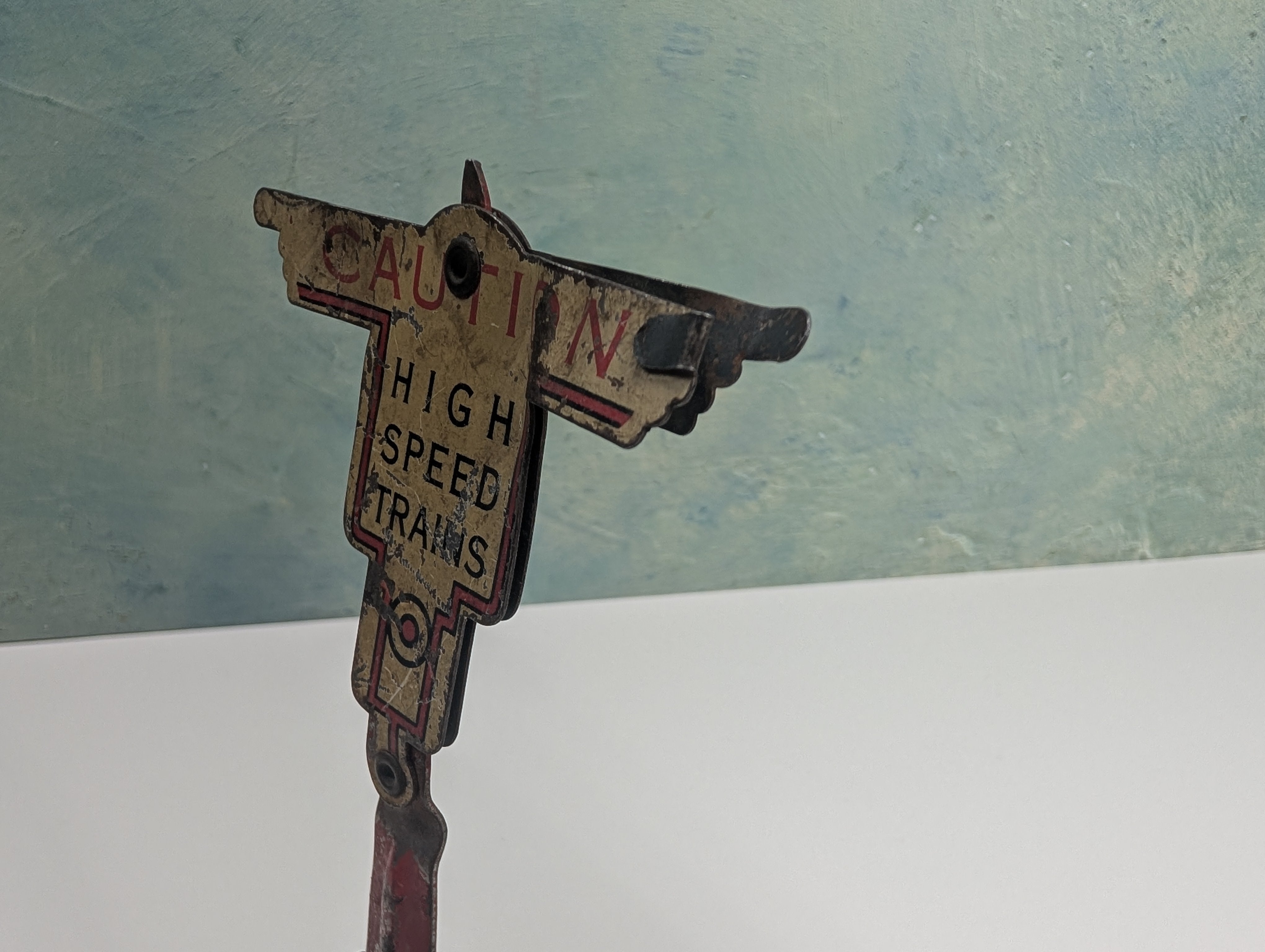 USED Marx O Semaphore Signal, Crossing Gate, Caution High Speed Trains Sign, Switchman Tower, Pre-War, Vintage