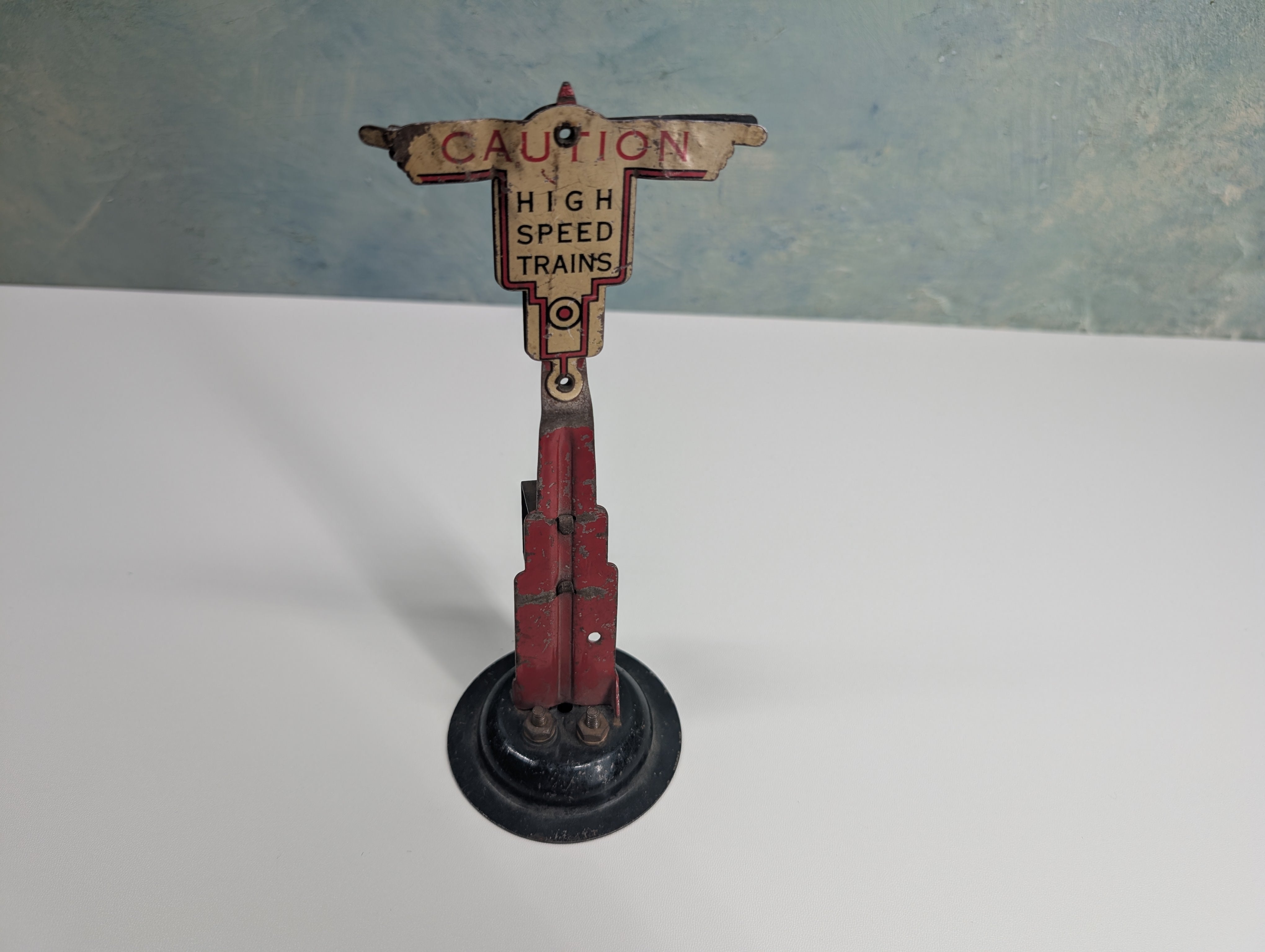 USED Marx O Semaphore Signal, Crossing Gate, Caution High Speed Trains Sign, Switchman Tower, Pre-War, Vintage