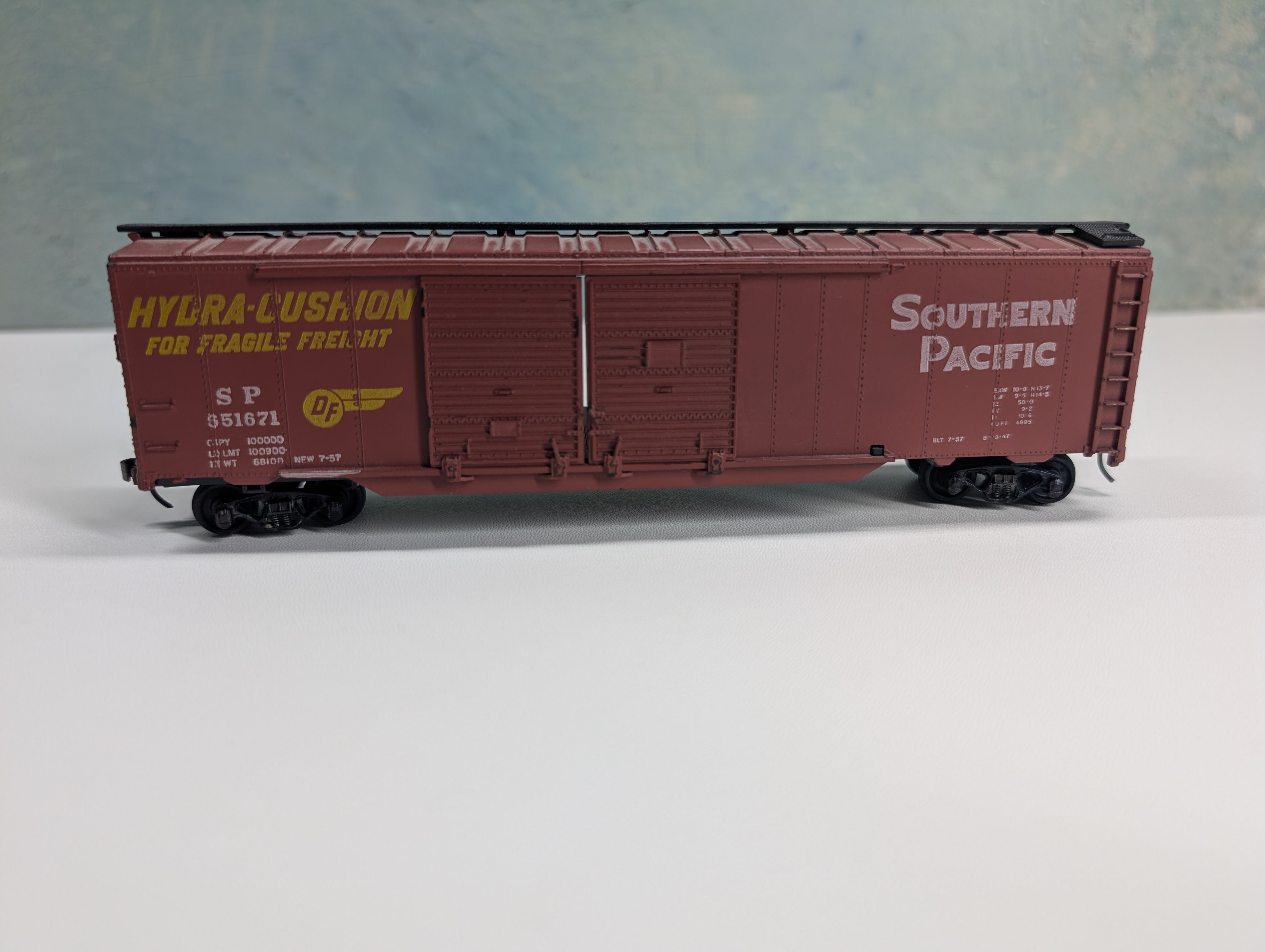 USED Athearn HO Scale 50' DD Box Car Southern Pacific SP #651671