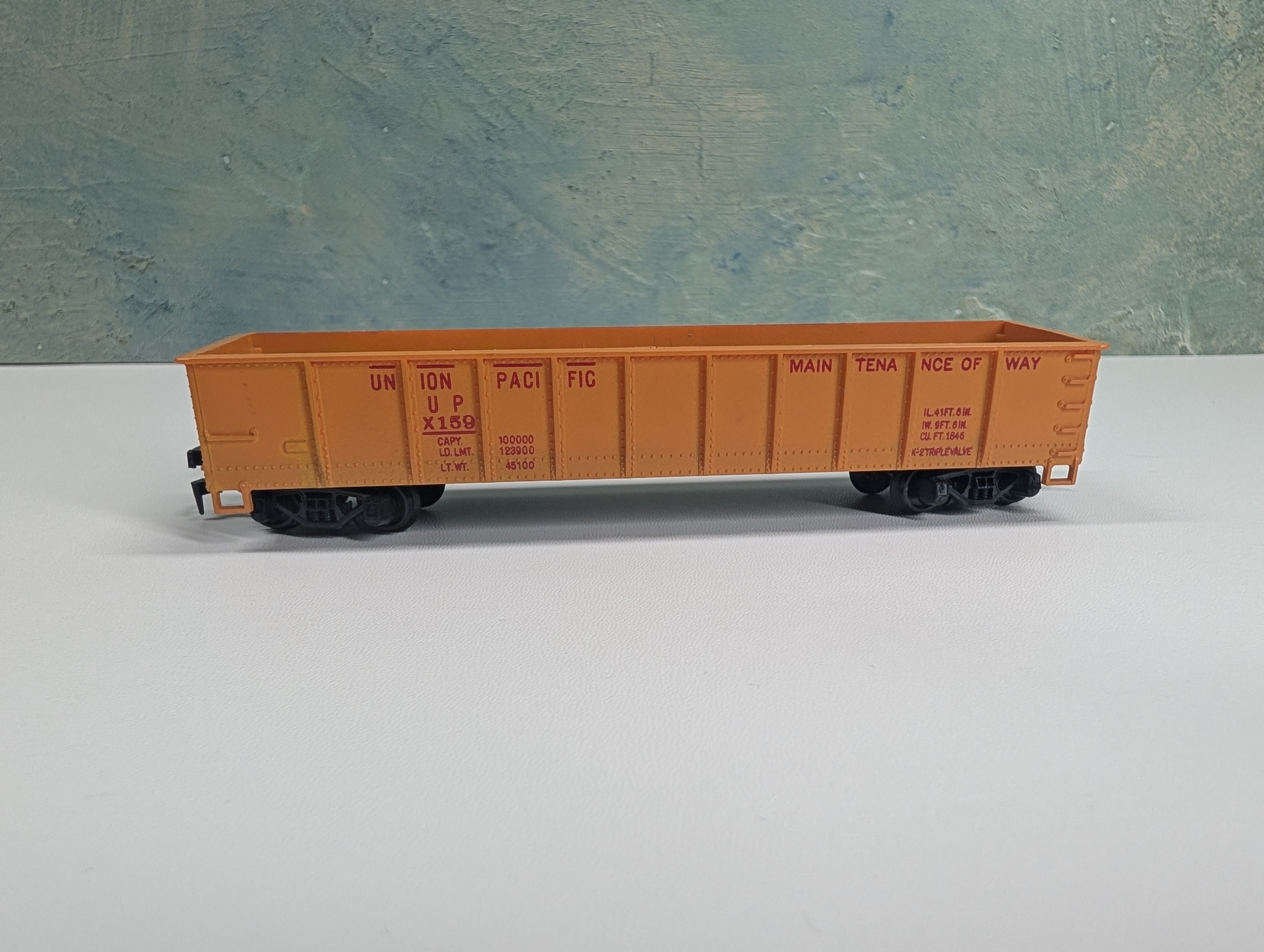 USED Tyco HO Scale 40' Gondola Union Pacific UP #X159 MOW