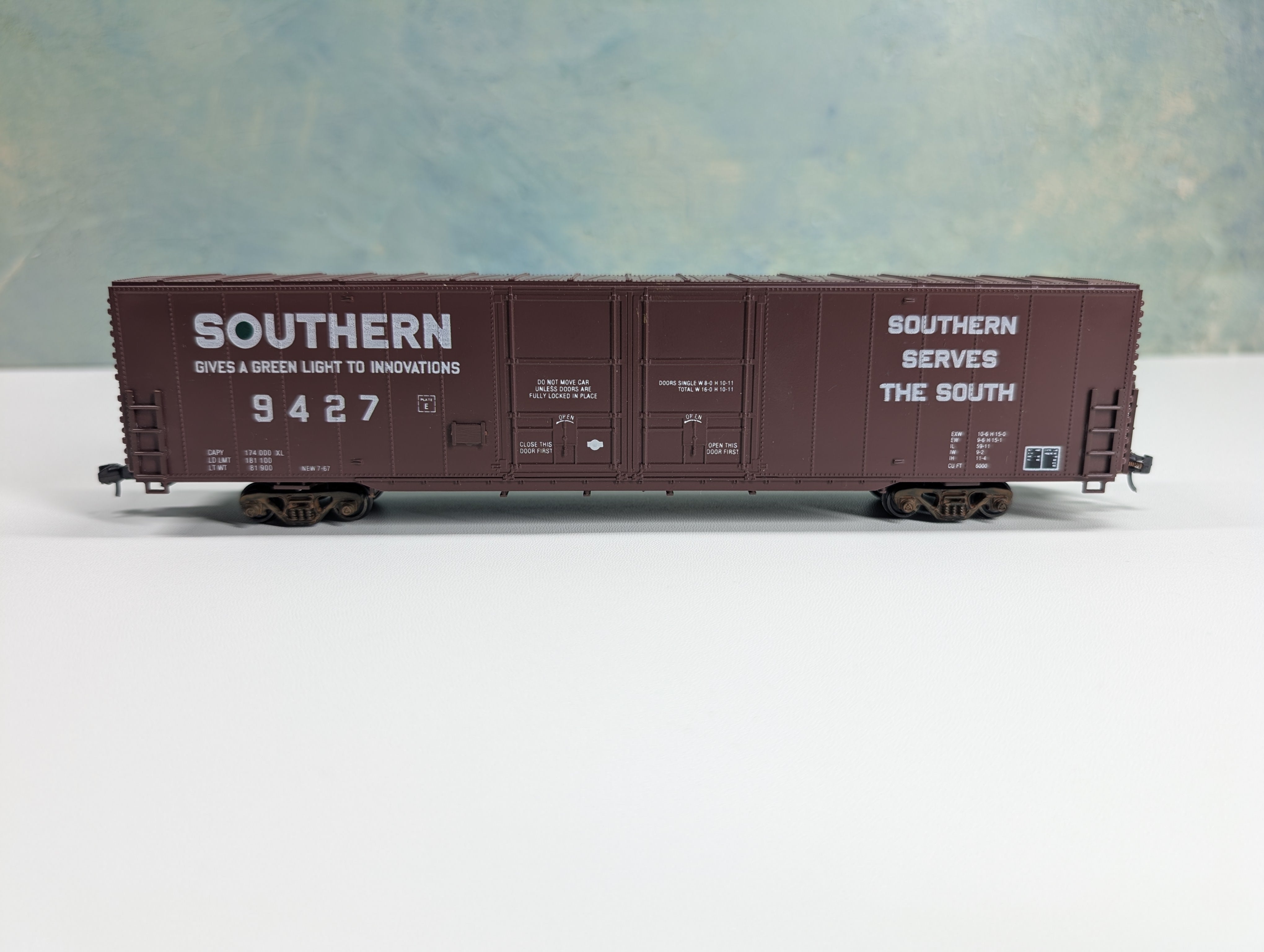 USED Con-Cor HO Scale 60' Greenville DD Box Car Southern #9427