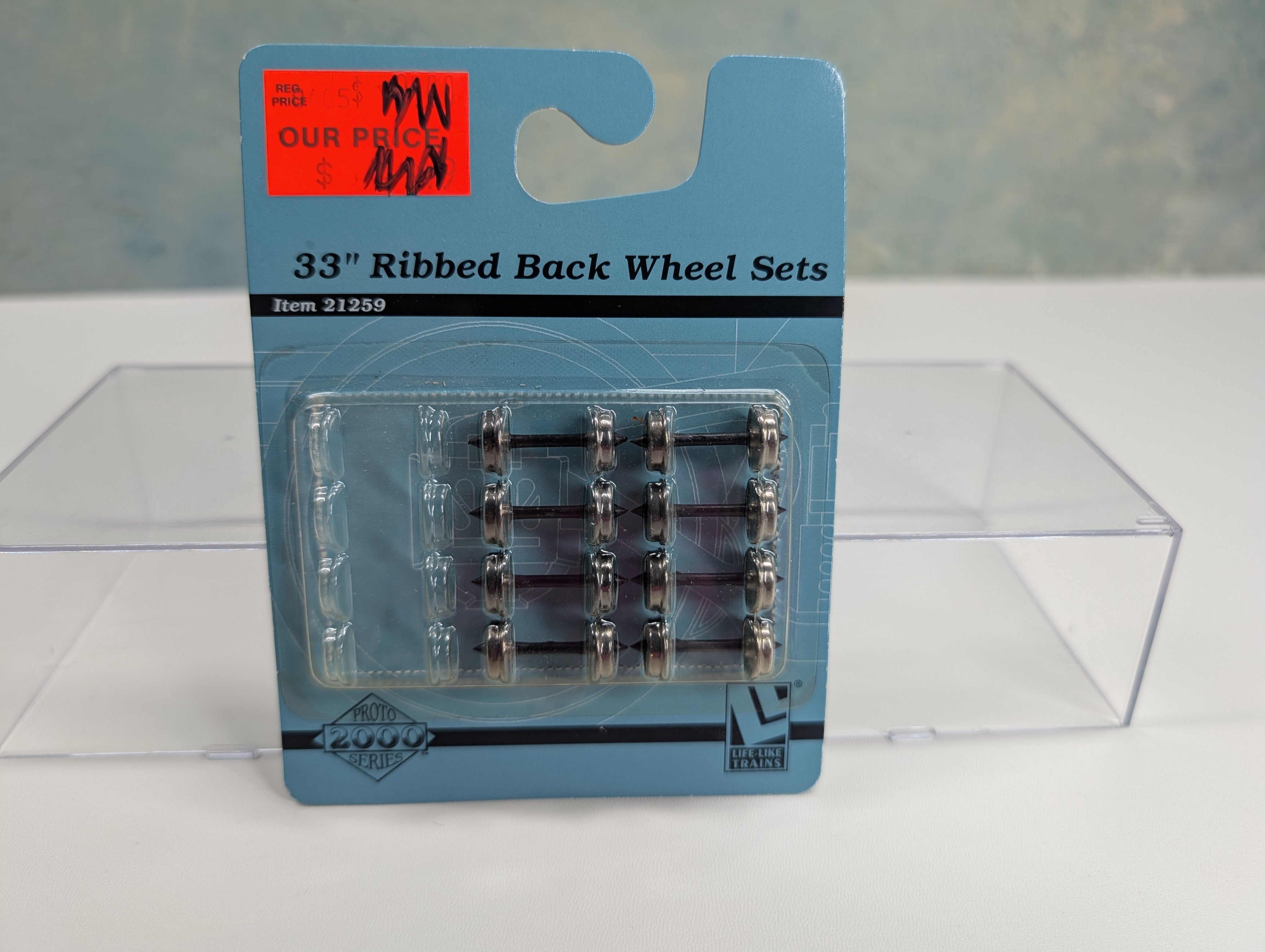 USED Life-Like 21259 HO Scale 33" Ribbed Back Wheel Sets (8 pcs)