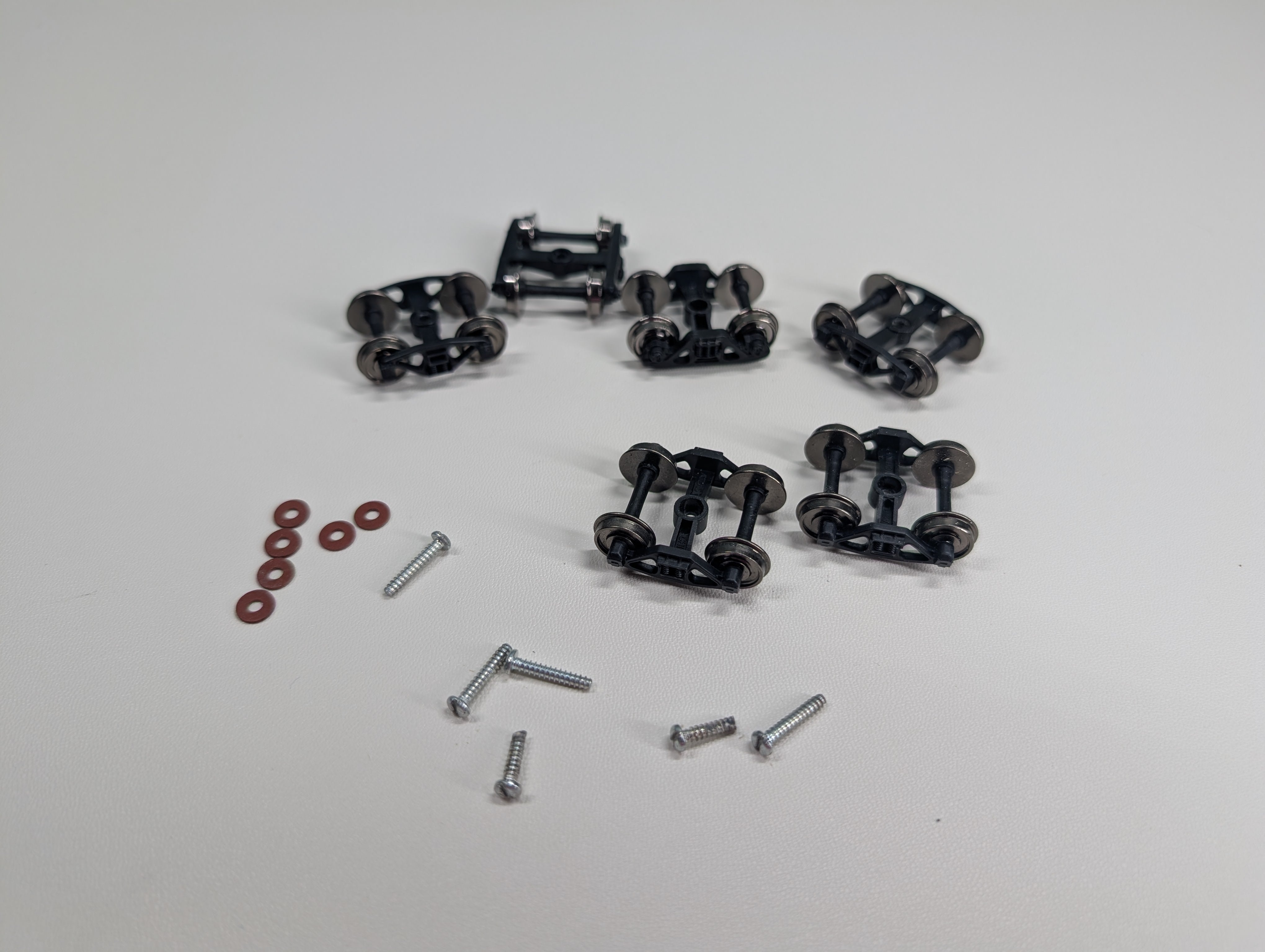 USED Atlas HO Scale Trucks with Metal Wheels (6 pcs)