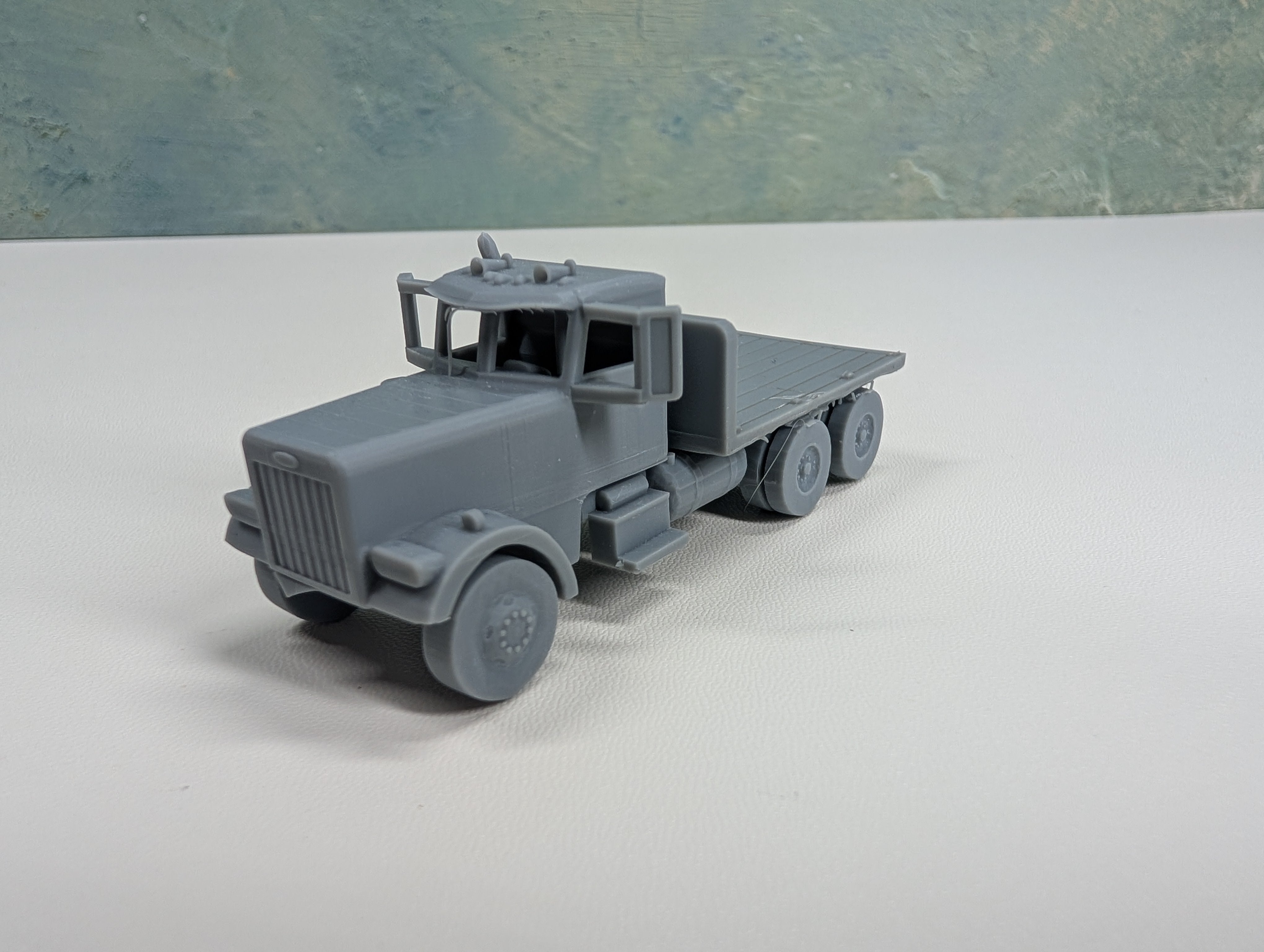 Whistle Stop Models HO3008 HO Scale Flat Bed Truck, Resin 3D Printed, Highly Detailed