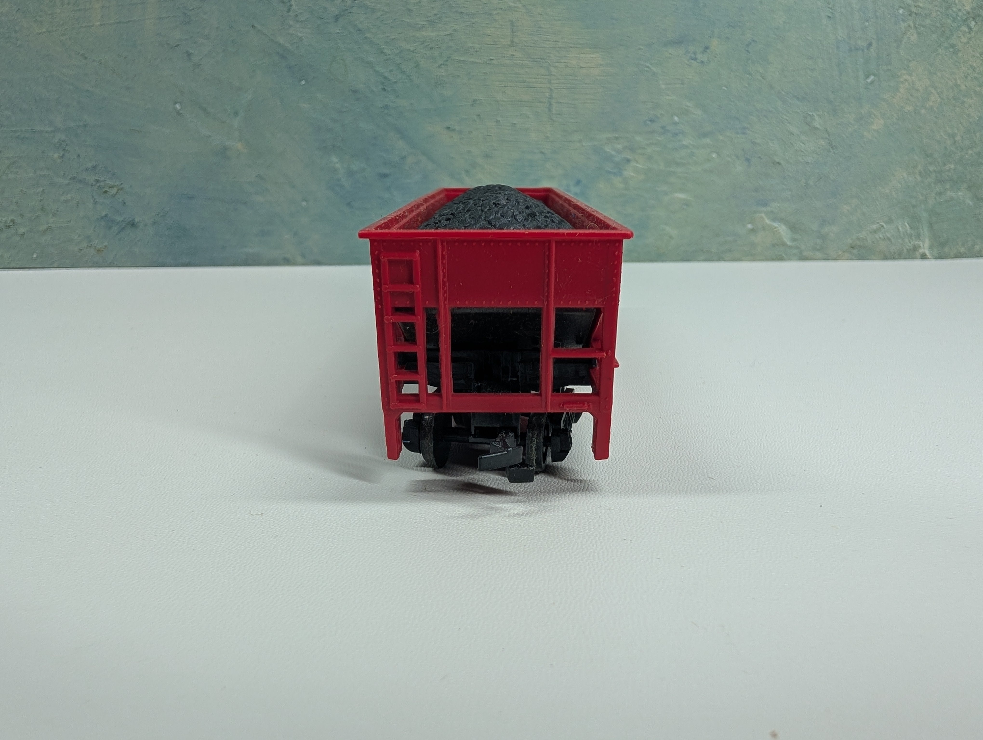 USED Bachmann HO Scale Quad Hopper Minneapolis & St Louis MStL #541085 w/ Coal Load & Gearboxes